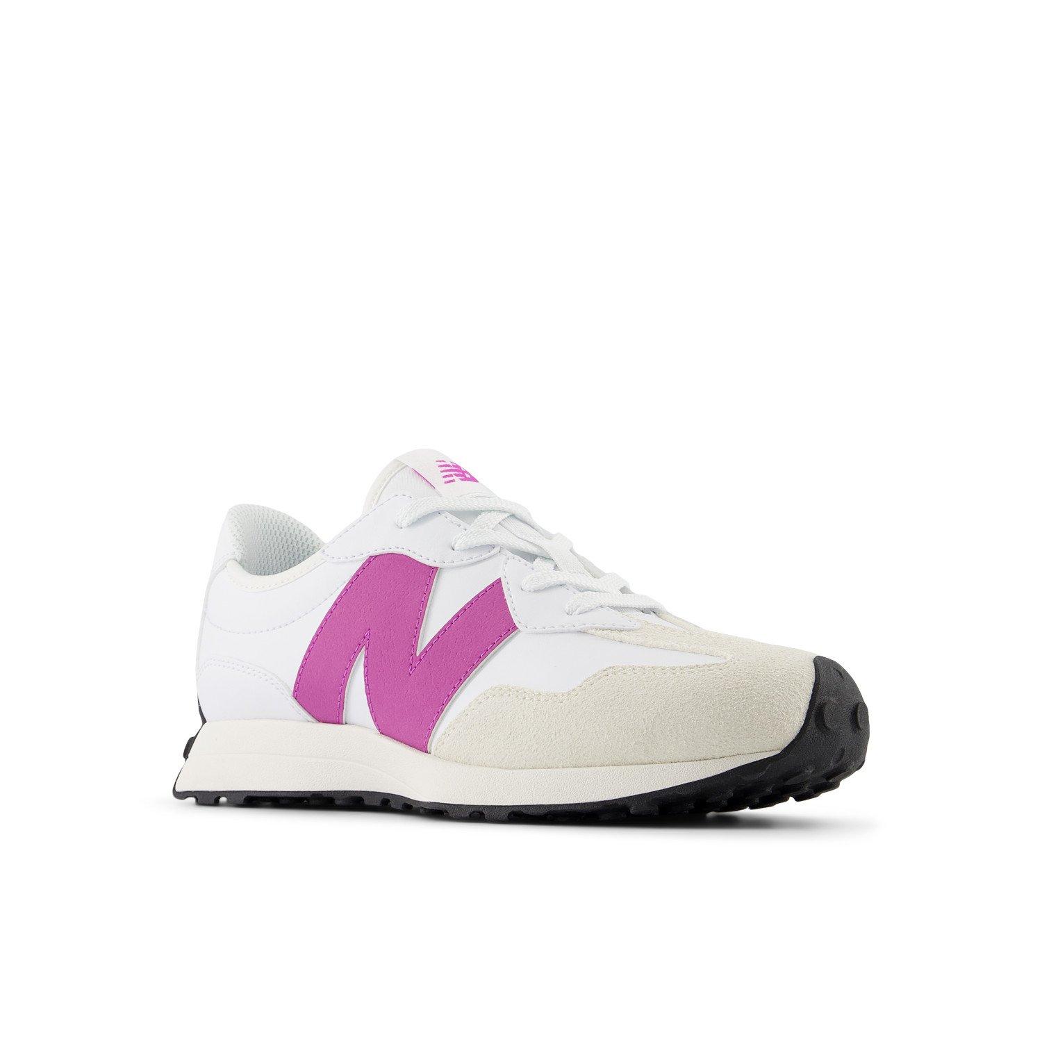 New Balance 327 Grade School Girls' "White/Pink" Shoe