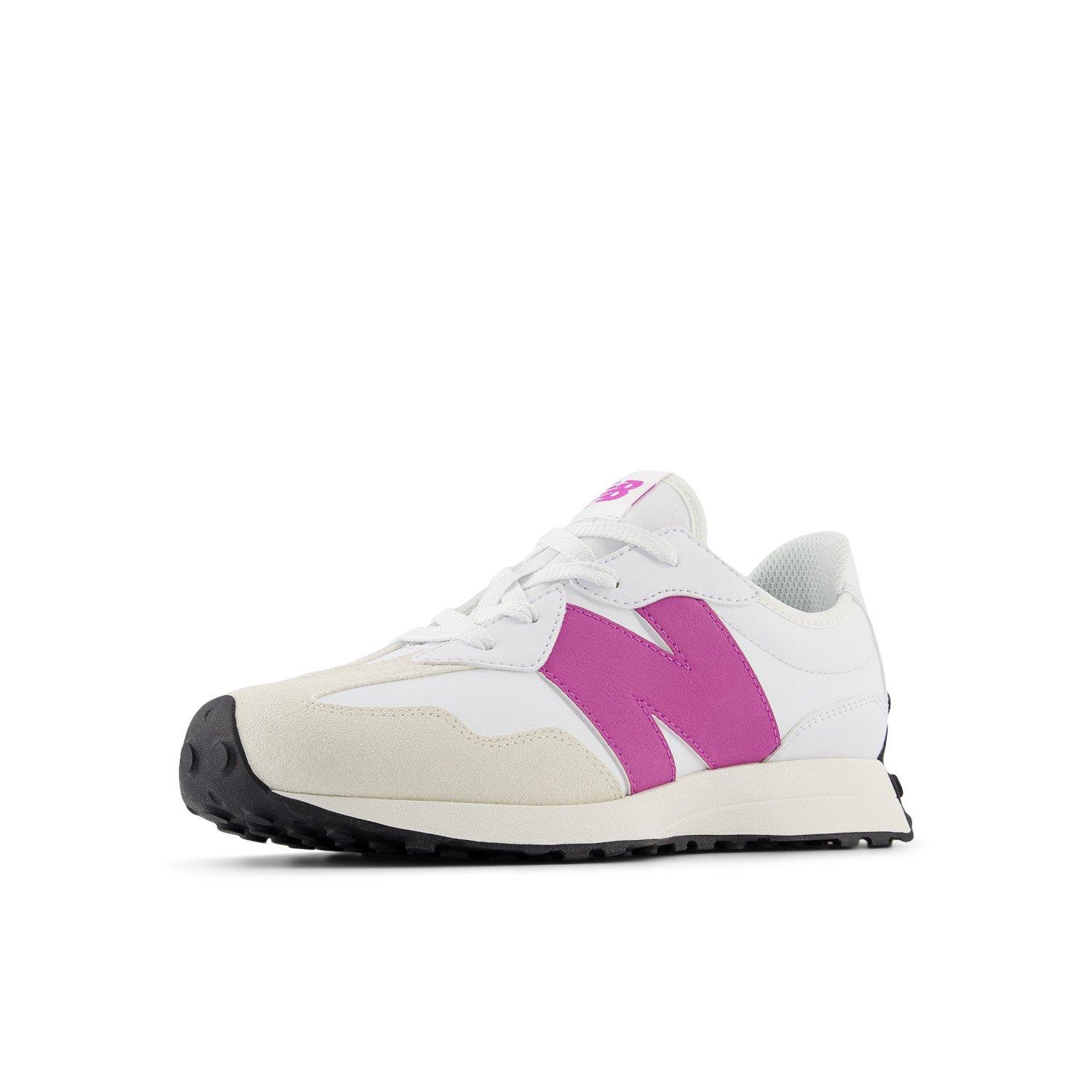 New Balance 327 Grade School Girls' "White/Pink" Shoe