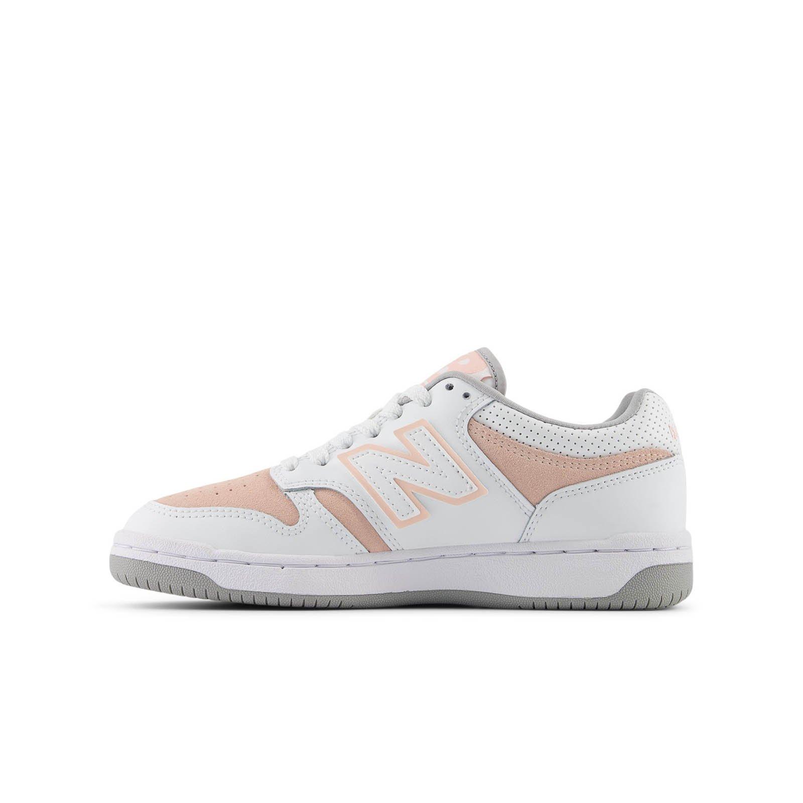 New Balance 480 Grade School Girls' "White/Pink" Shoe