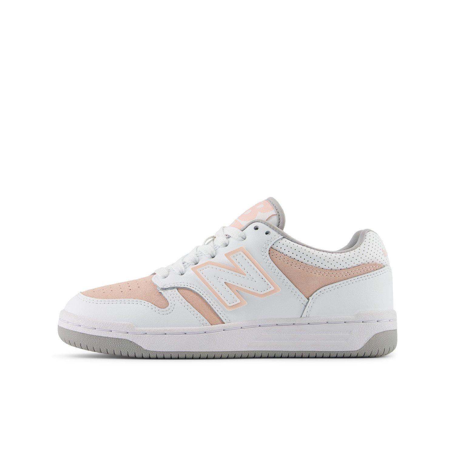 New Balance 480 Grade School Girls' "White/Pink" Shoe