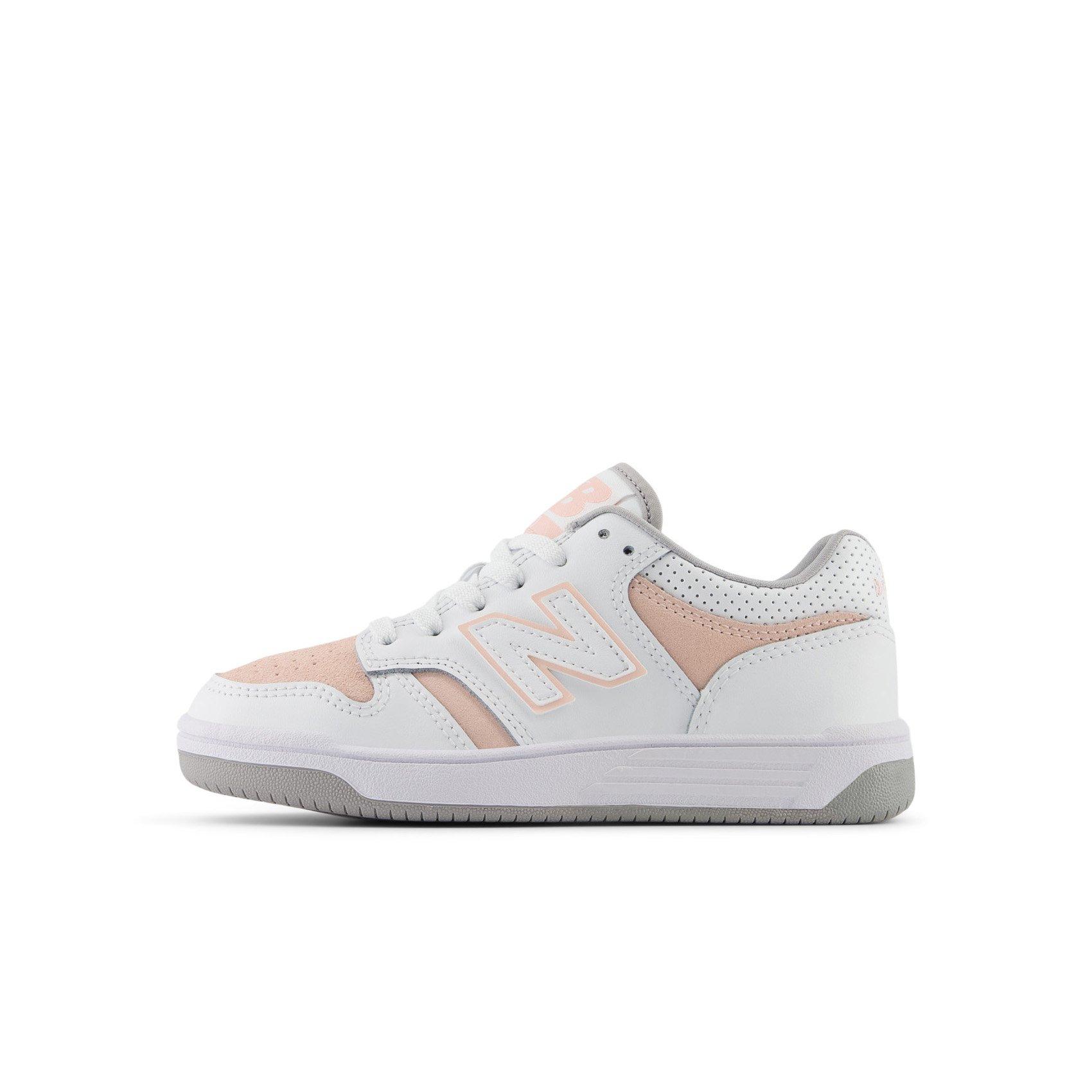 New Balance 480 Preschool Girls' "White/Pink" Shoe