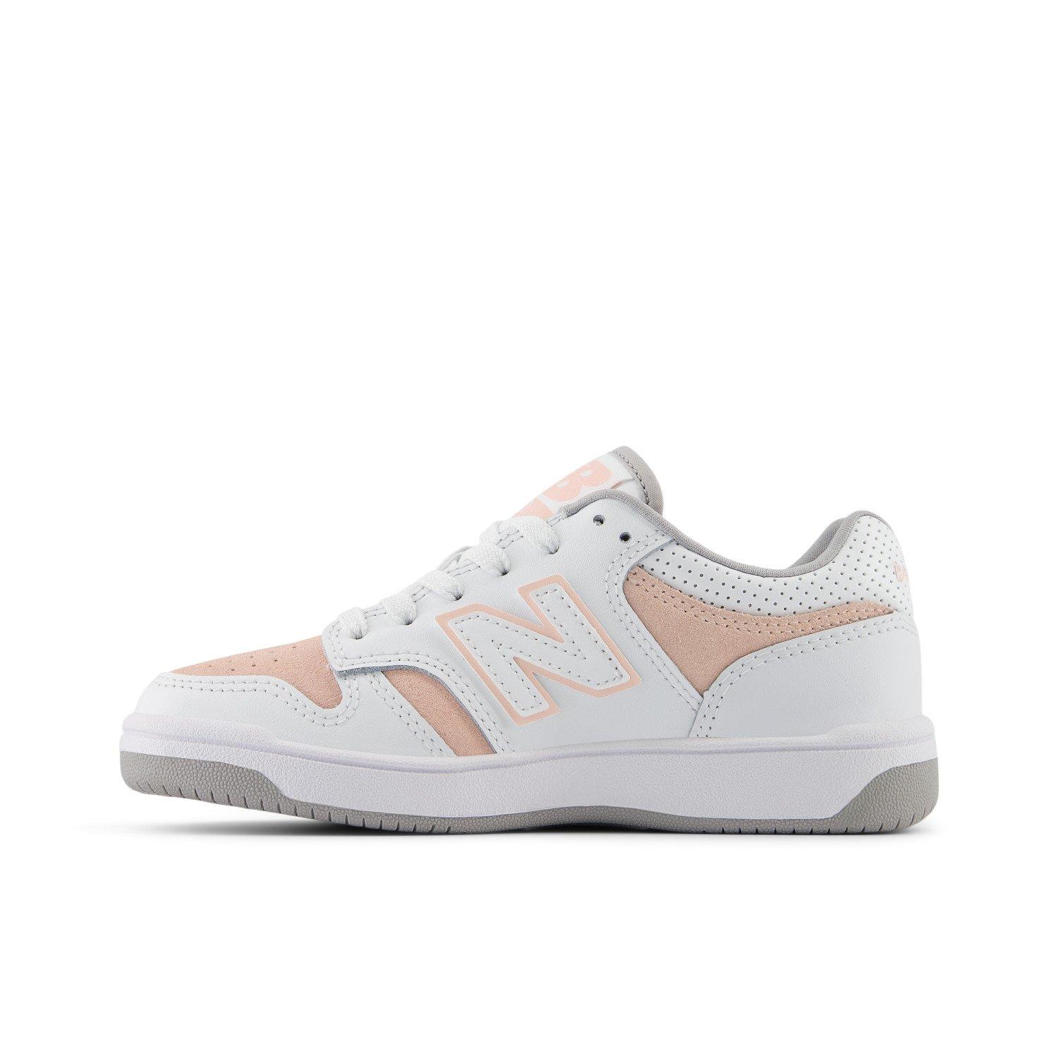 New Balance 480 Preschool Girls' "White/Pink" Shoe