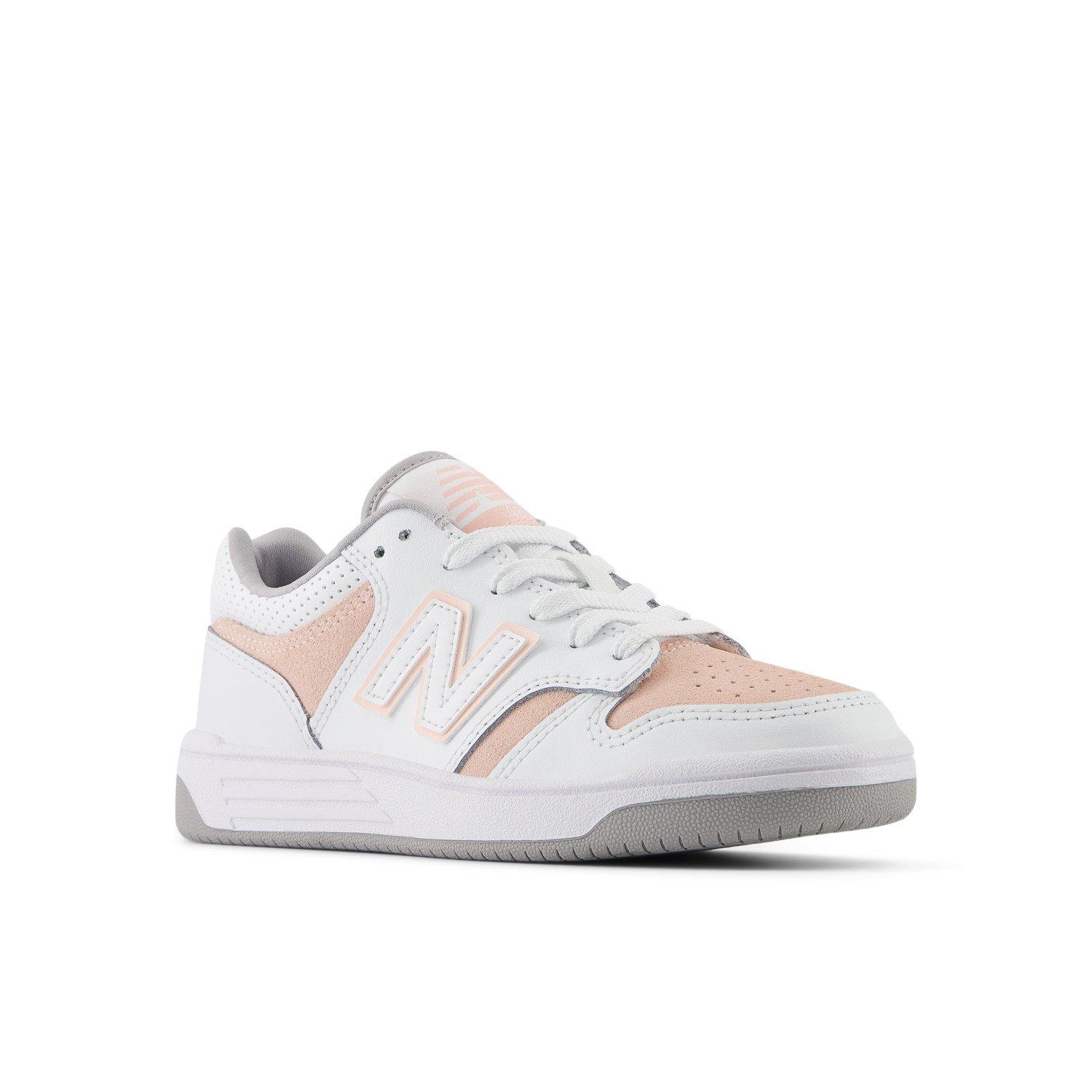 New Balance 480 Preschool Girls' "White/Pink" Shoe