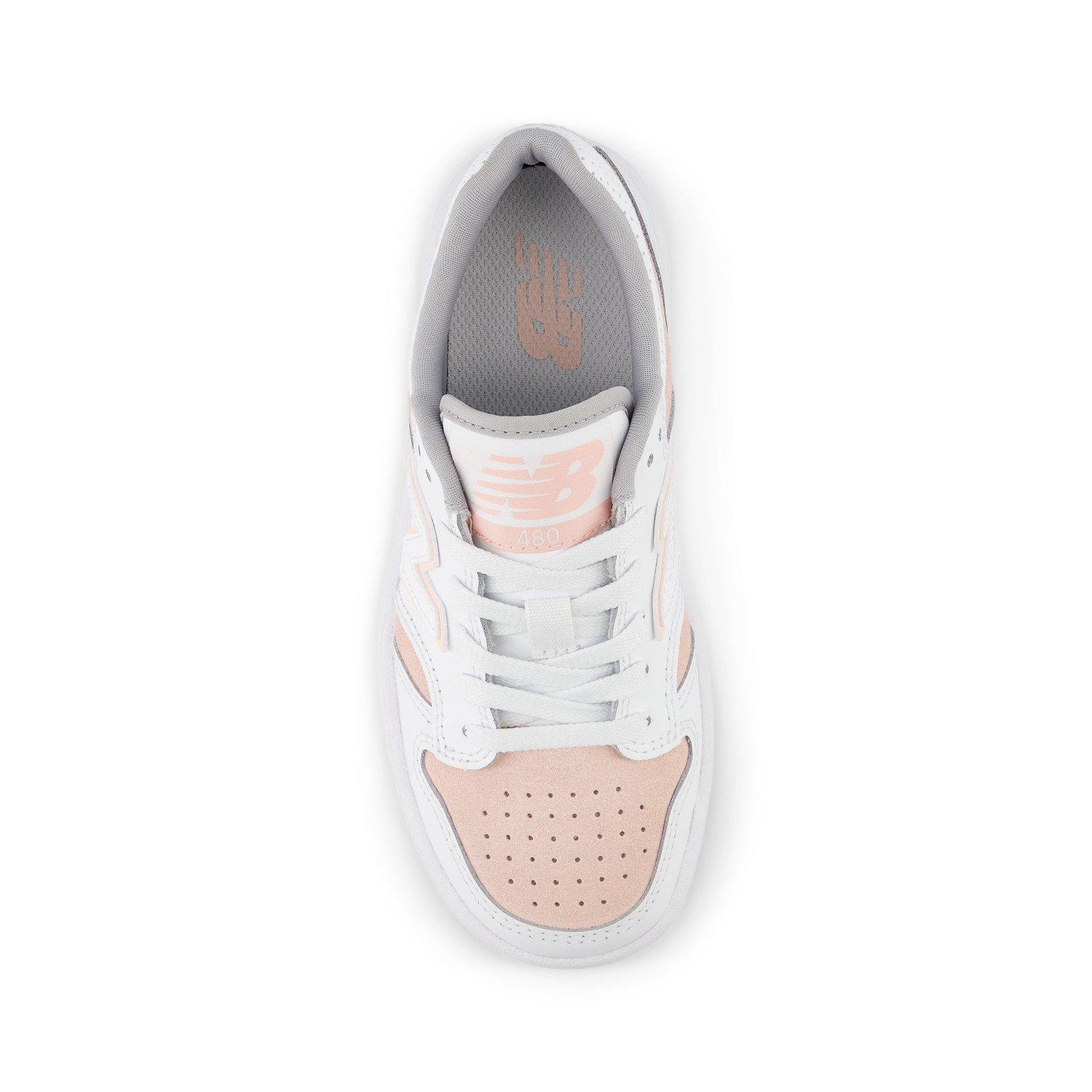 New Balance 480 Preschool Girls' "White/Pink" Shoe