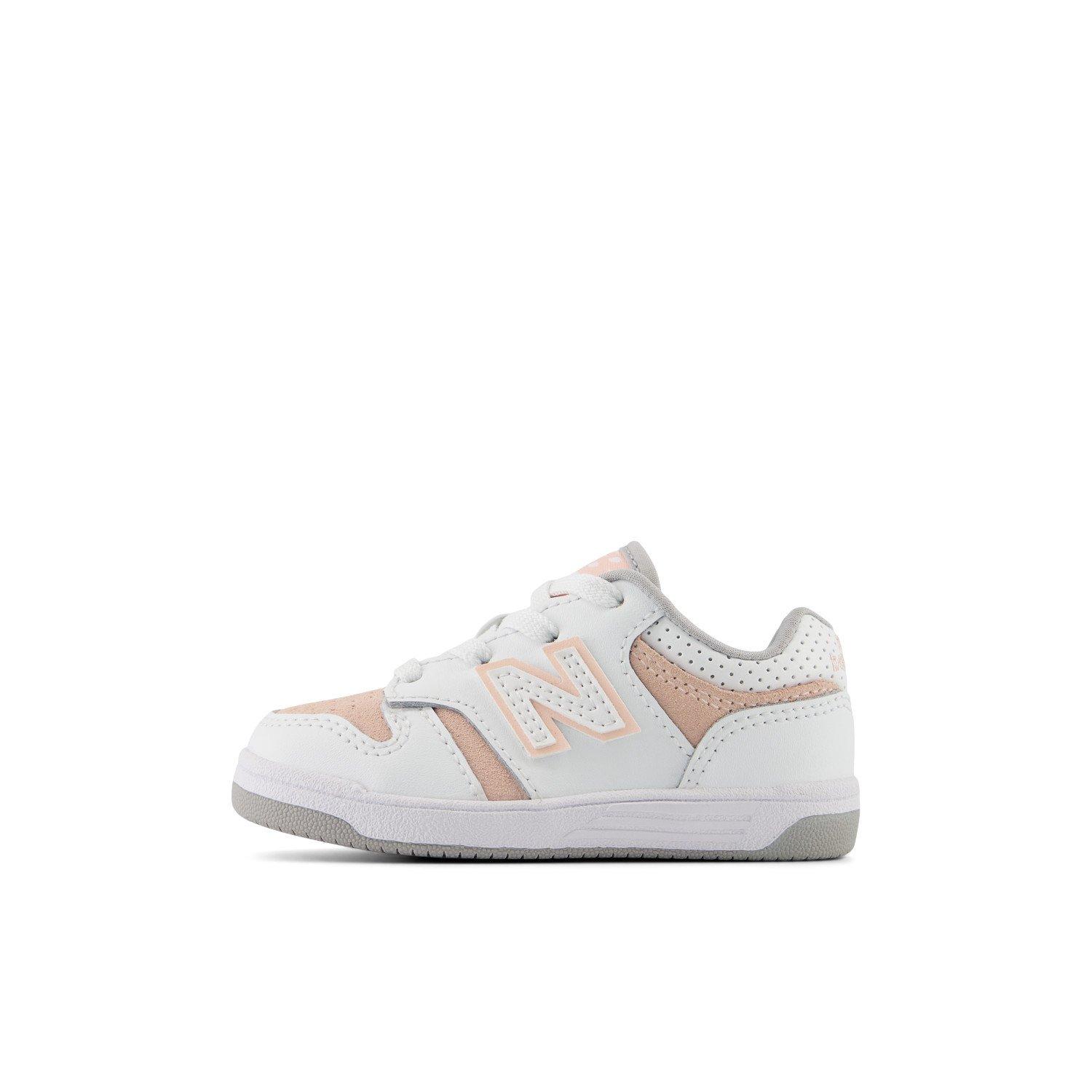 New Balance 480 Toddler Girls' "White/Pink" Shoe