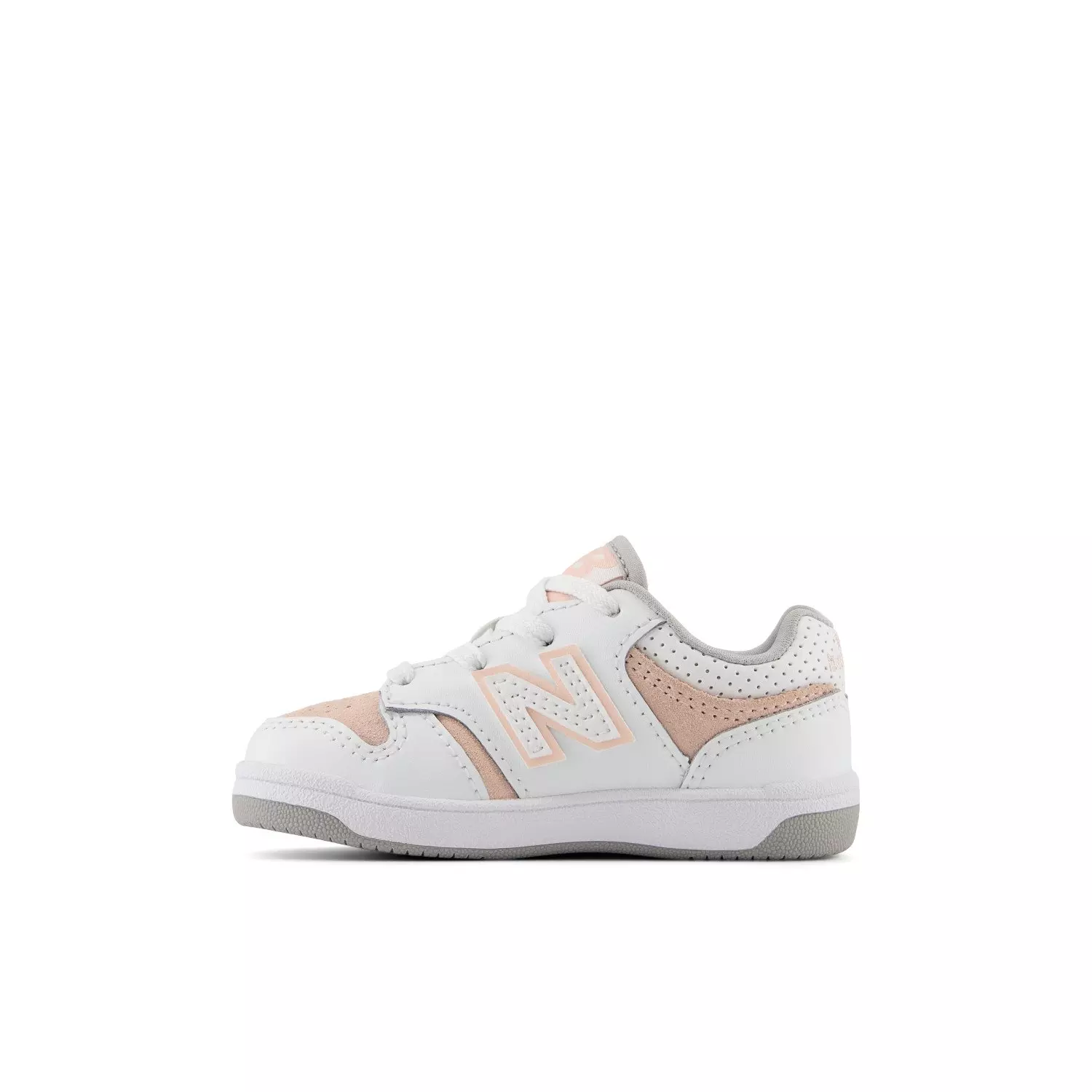 New Balance 480 "White/Pink" Toddler Girls' Shoe - WHITE/TAN