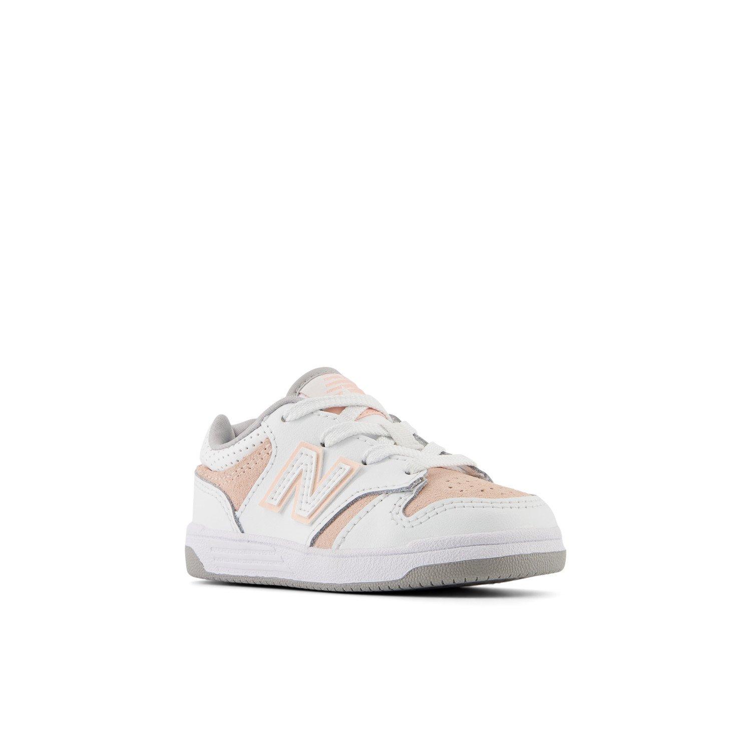 New Balance 480 Toddler Girls' "White/Pink" Shoe