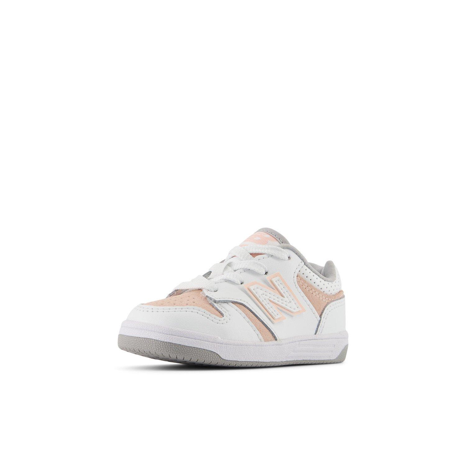 New Balance 480 Toddler Girls' "White/Pink" Shoe