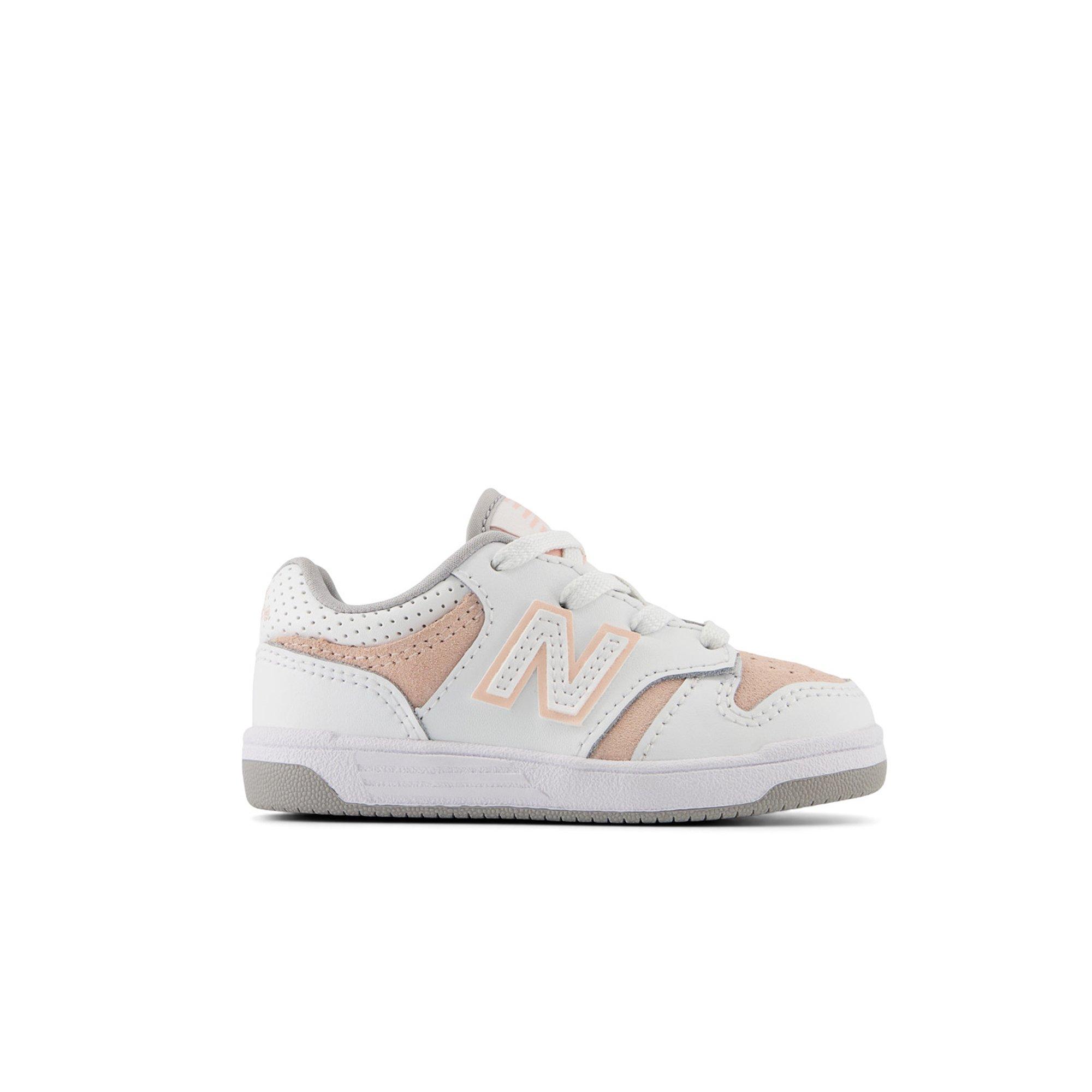 New Balance 480 "White/Tan" Toddler Girls' Shoe - WHITE/TAN