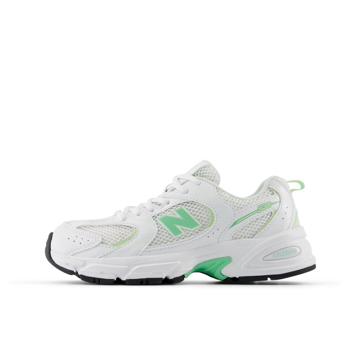 New Balance 530 Grade School Girls' "White/Green" Shoe