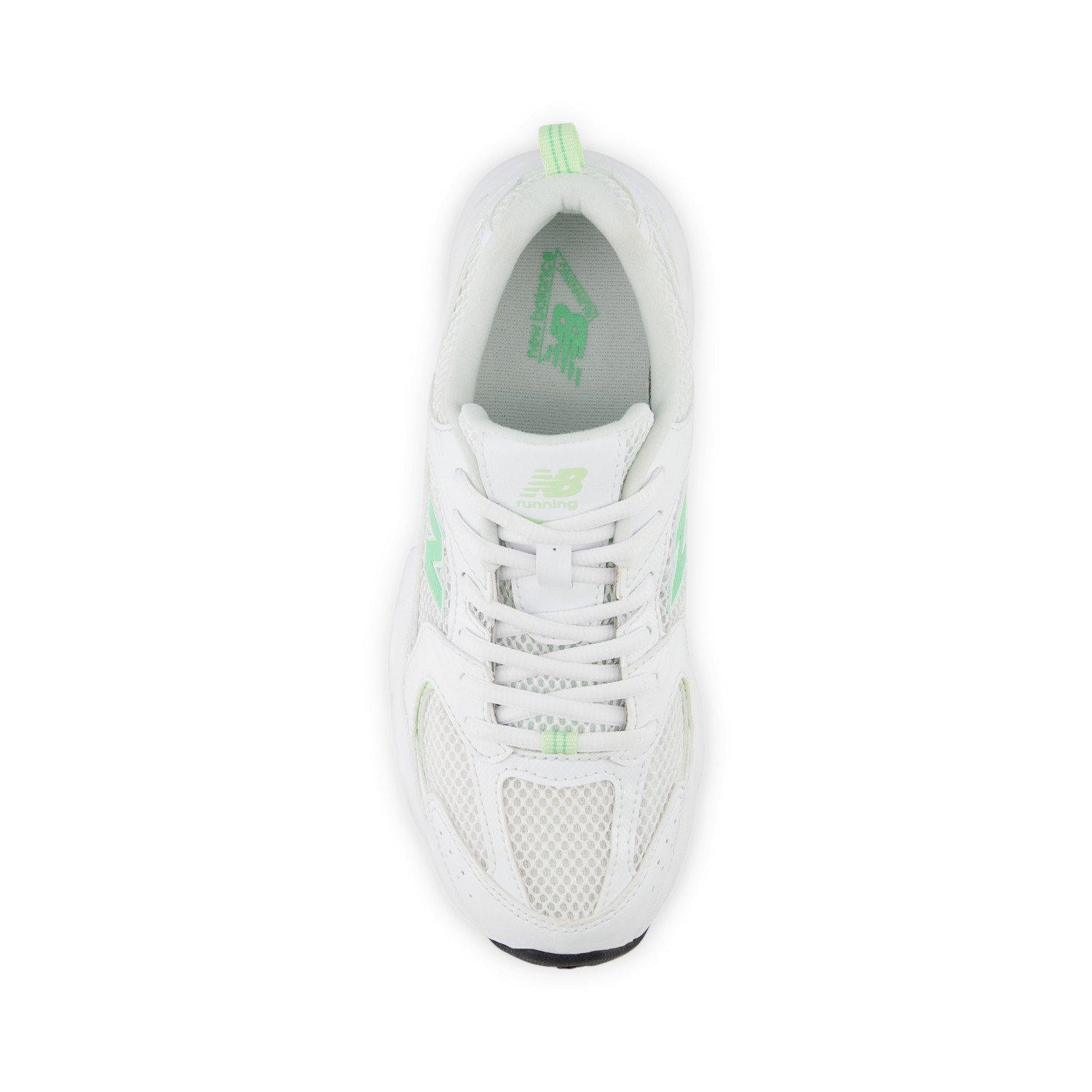 New Balance 530 Grade School Girls' "White/Green" Shoe