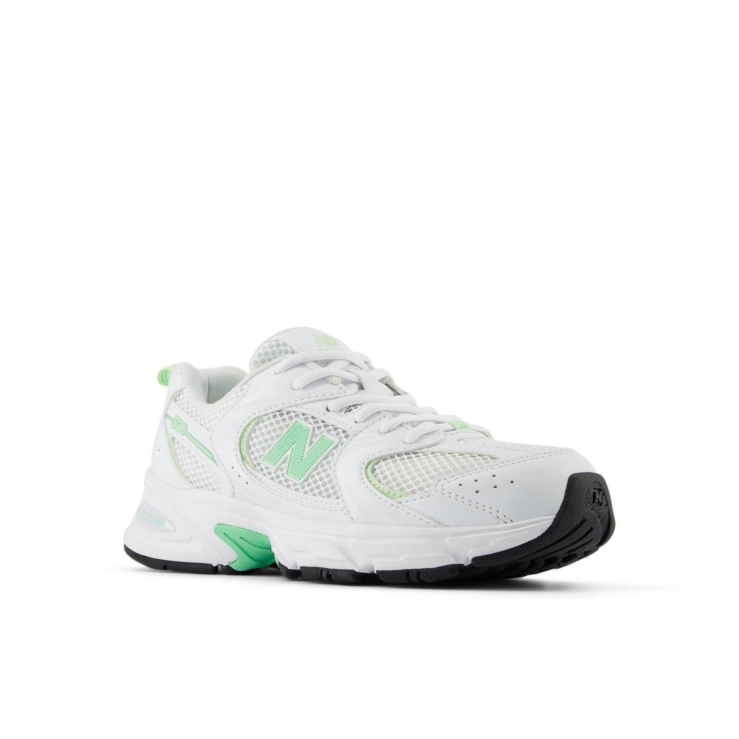 New Balance 530 Grade School Girls' "White/Green" Shoe