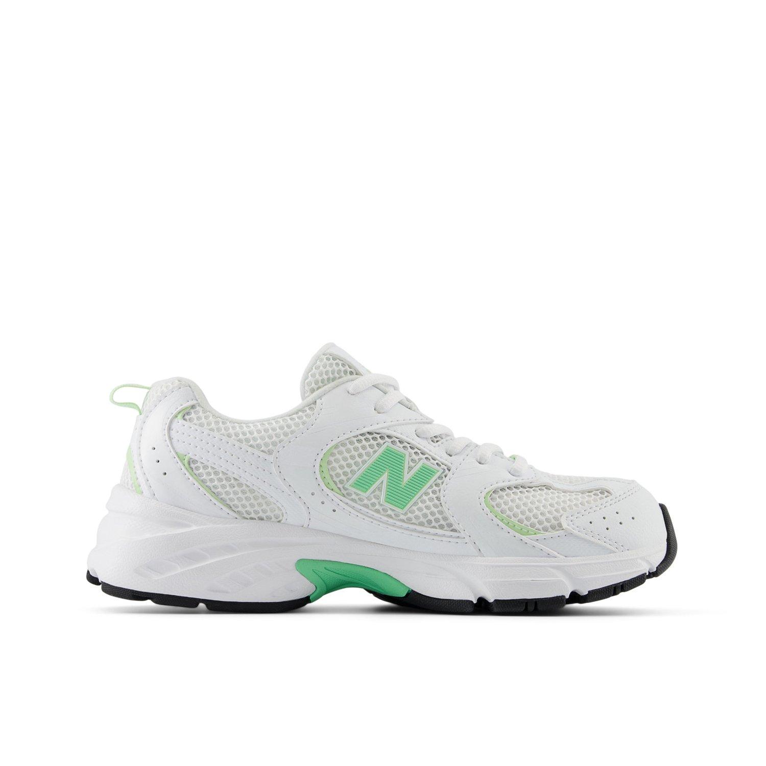 New Balance 530 Grade School Girls' "White/Green" Shoe