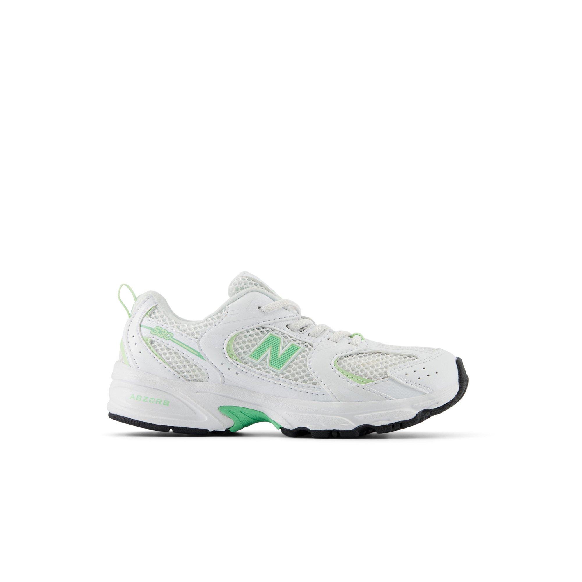 New Balance 530 "White/Green" Preschool Kids' Shoe - WHITE/GREEN