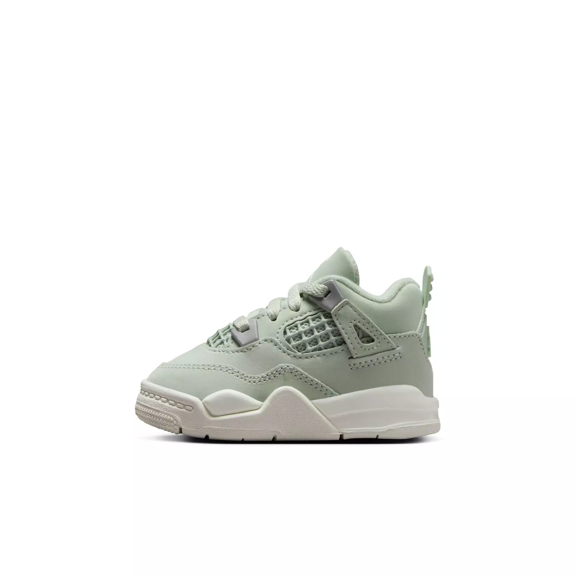 Jordan 4 Retro "Abundance" Toddler Girls' Shoe - SEAFOAM/SAIL/METALLIC SILVER