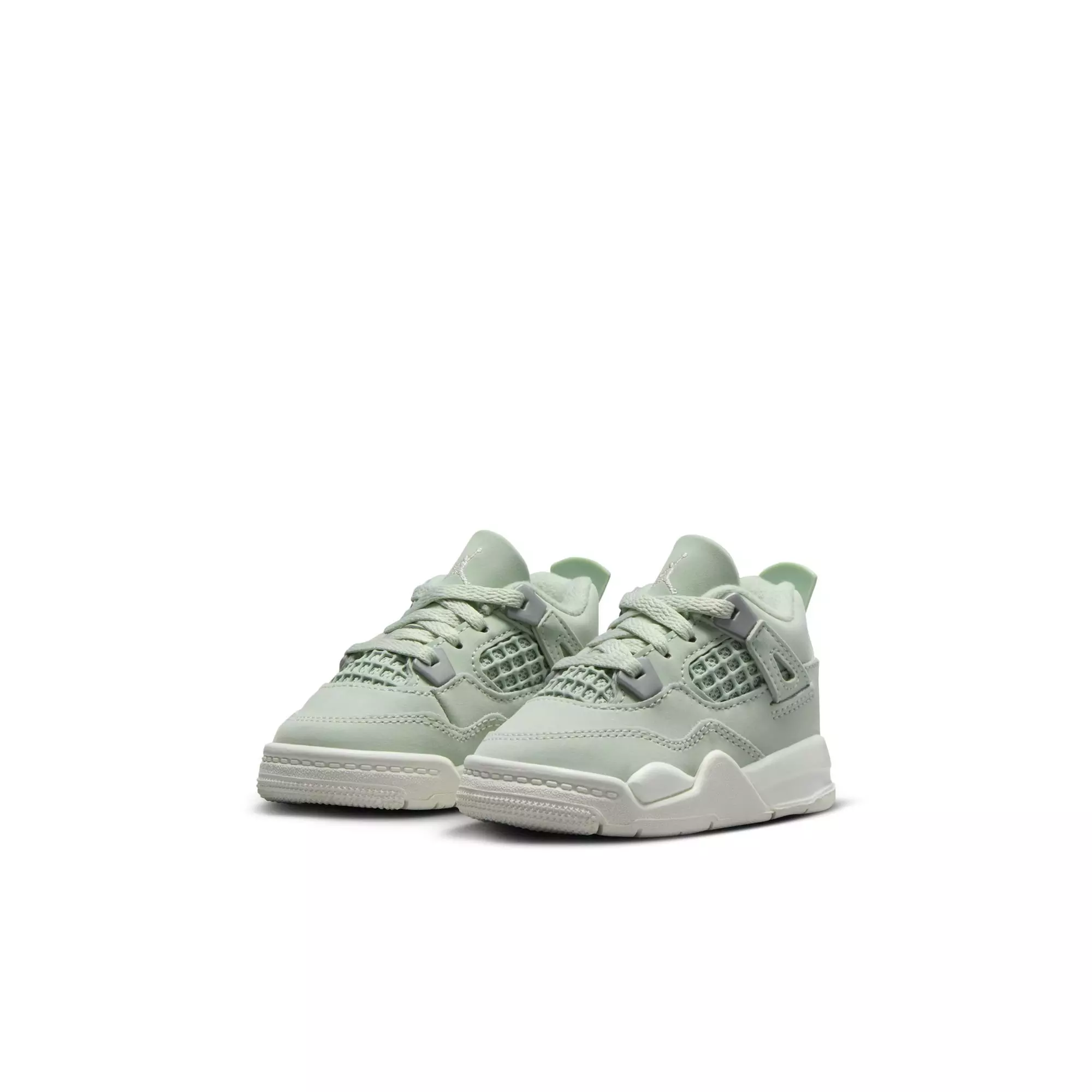 Jordan 4 Retro "Abundance" Toddler Girls' Shoe - SEAFOAM/SAIL/METALLIC SILVER