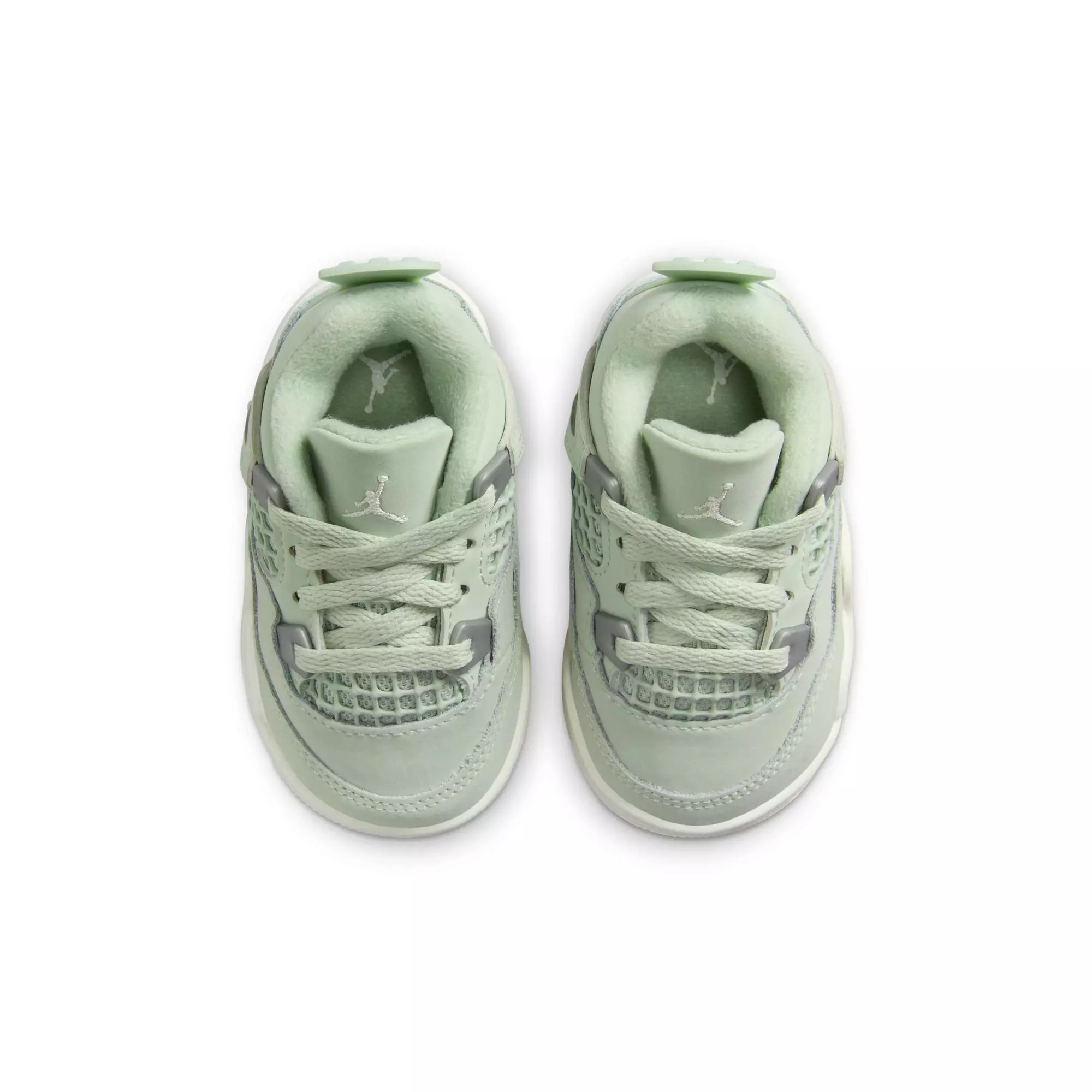 Jordan 4 Retro "Abundance" Toddler Girls' Shoe - SEAFOAM/SAIL/METALLIC SILVER
