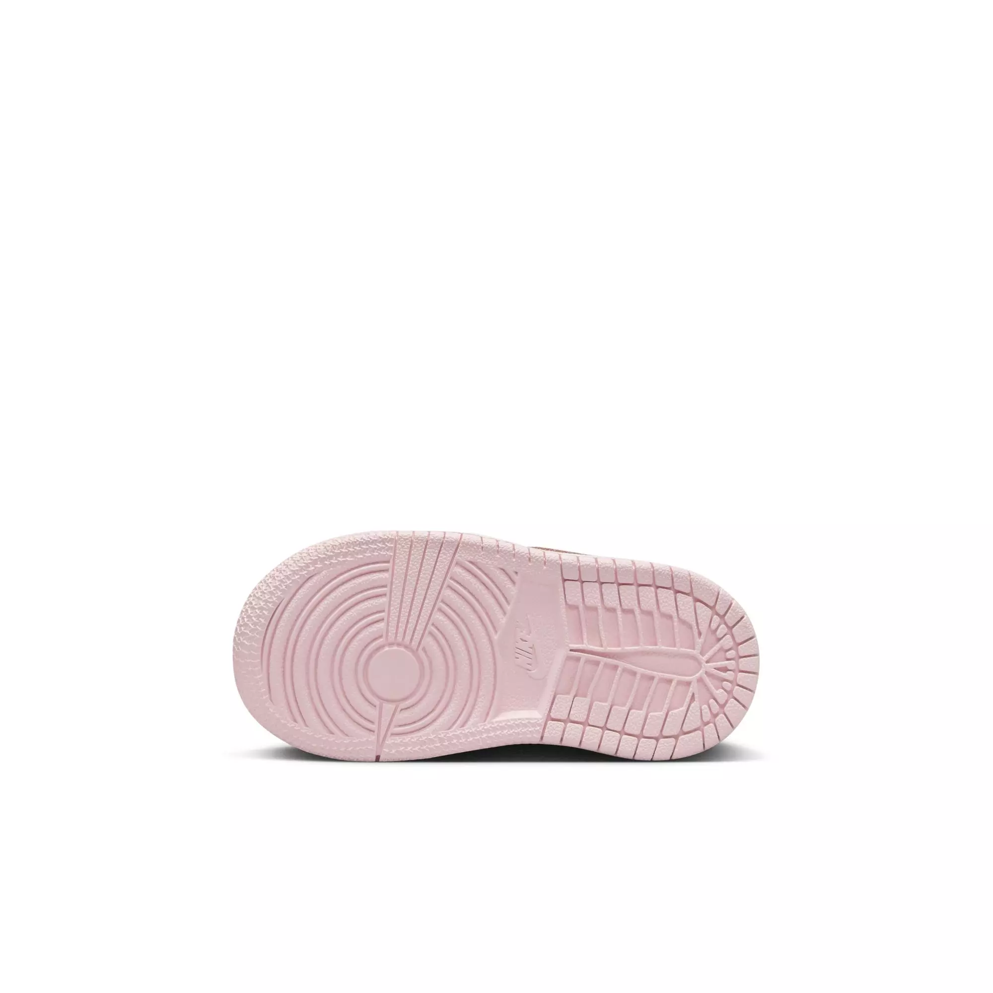 Jordan 1 Mid "Pink Foam/White/Fire Red" Toddler Girls' Shoe - WHITE/PINK