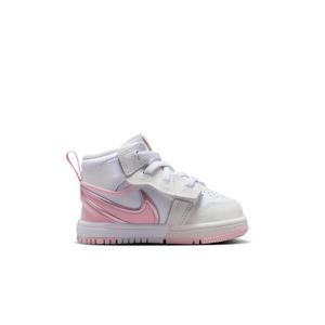 Jordan 1 Mid RM EasyOn "White/Pink Foam/Red" Toddler Girls' Shoe