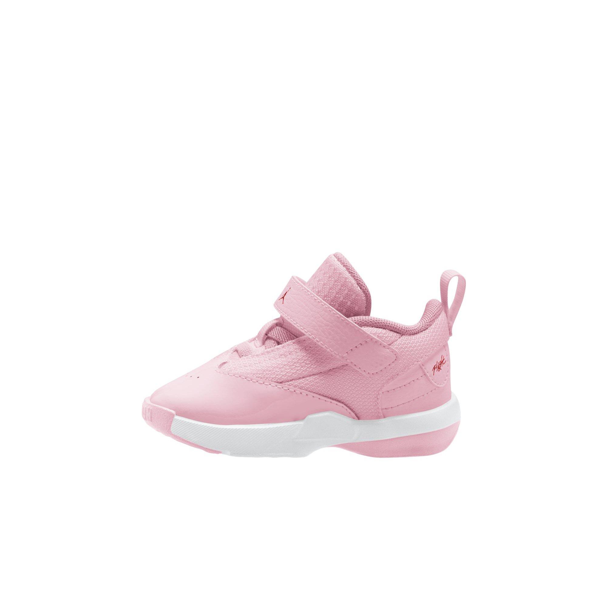 Jordan Max Aura 6 Toddler Girls' "Pink Foam/Fire Red/Metallic Silver" Shoe