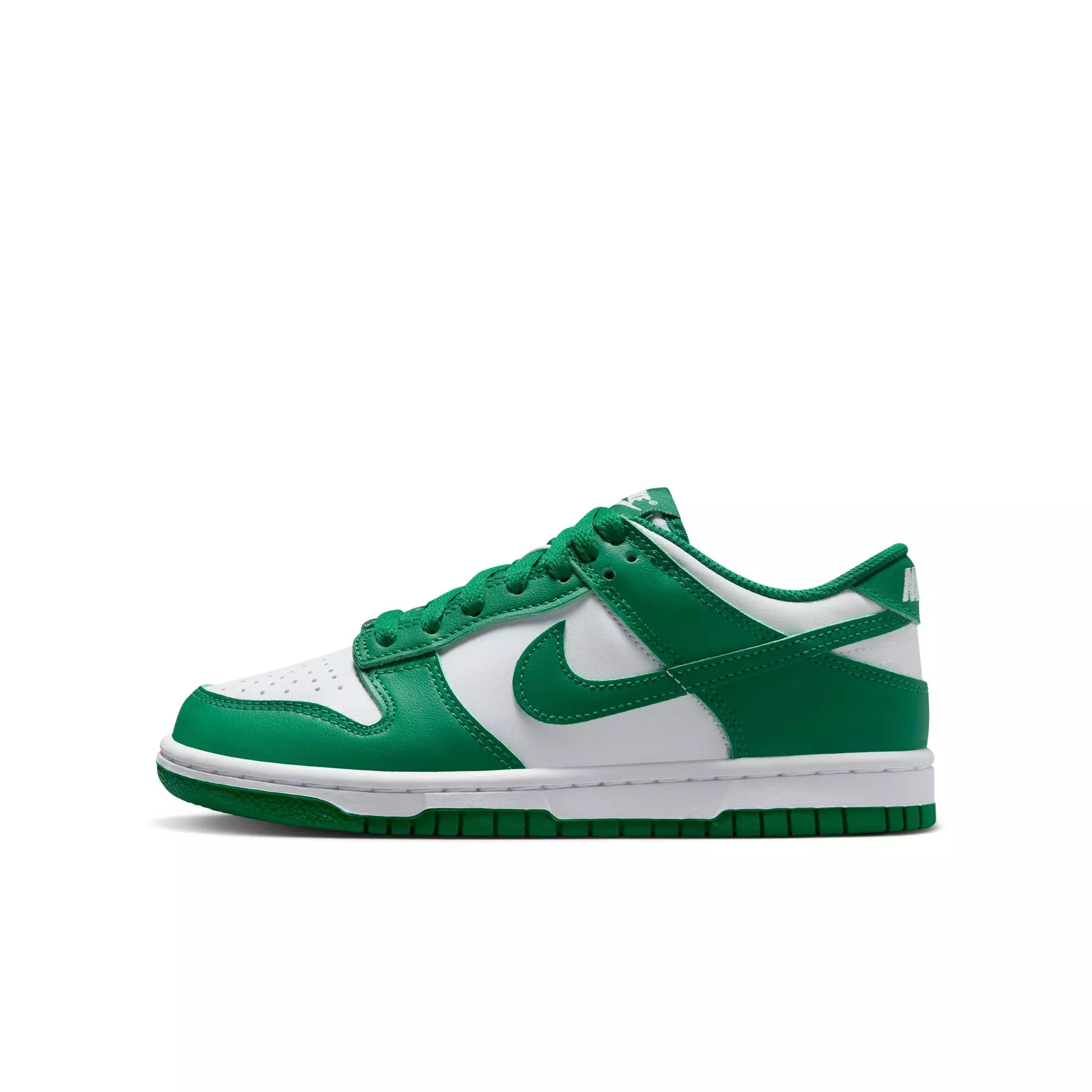 Nike Dunk Low "White/Malachite" Grade School Boys' Shoe - GREEN/WHITE