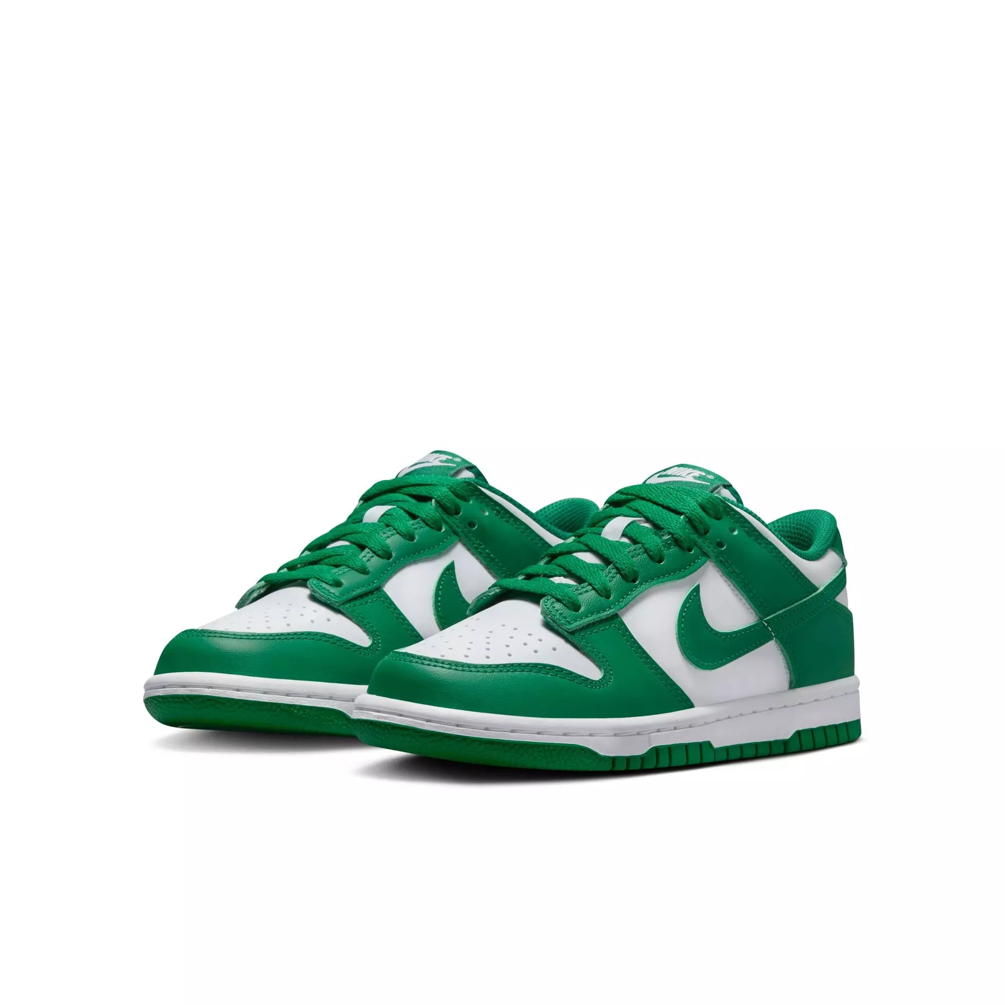 Nike Dunk Low "White/Malachite" Grade School Boys' Shoe - GREEN/WHITE