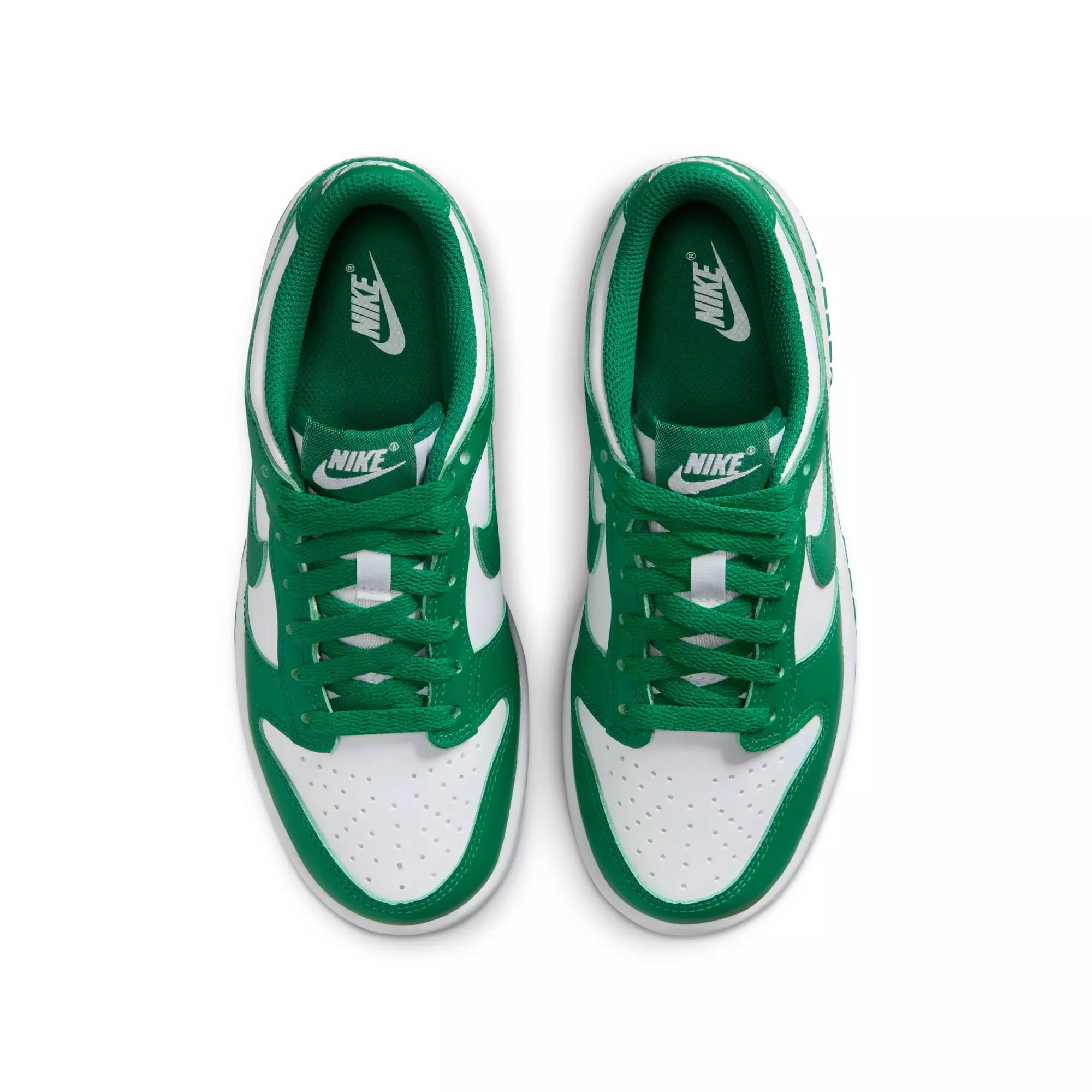 Nike Dunk Low "White/Malachite" Grade School Boys' Shoe - GREEN/WHITE