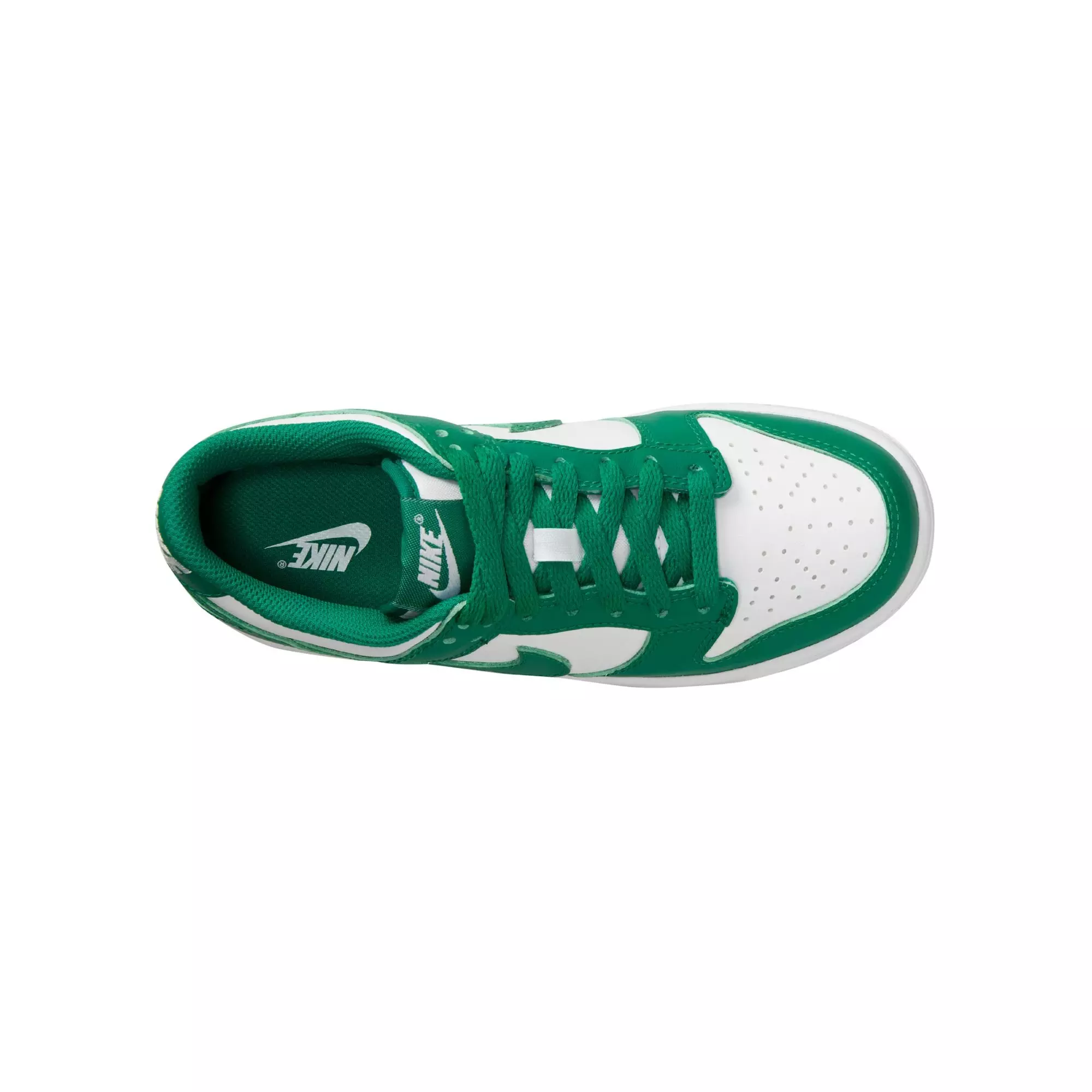 Nike Dunk Low "White/Malachite" Grade School Boys' Shoe - GREEN/WHITE
