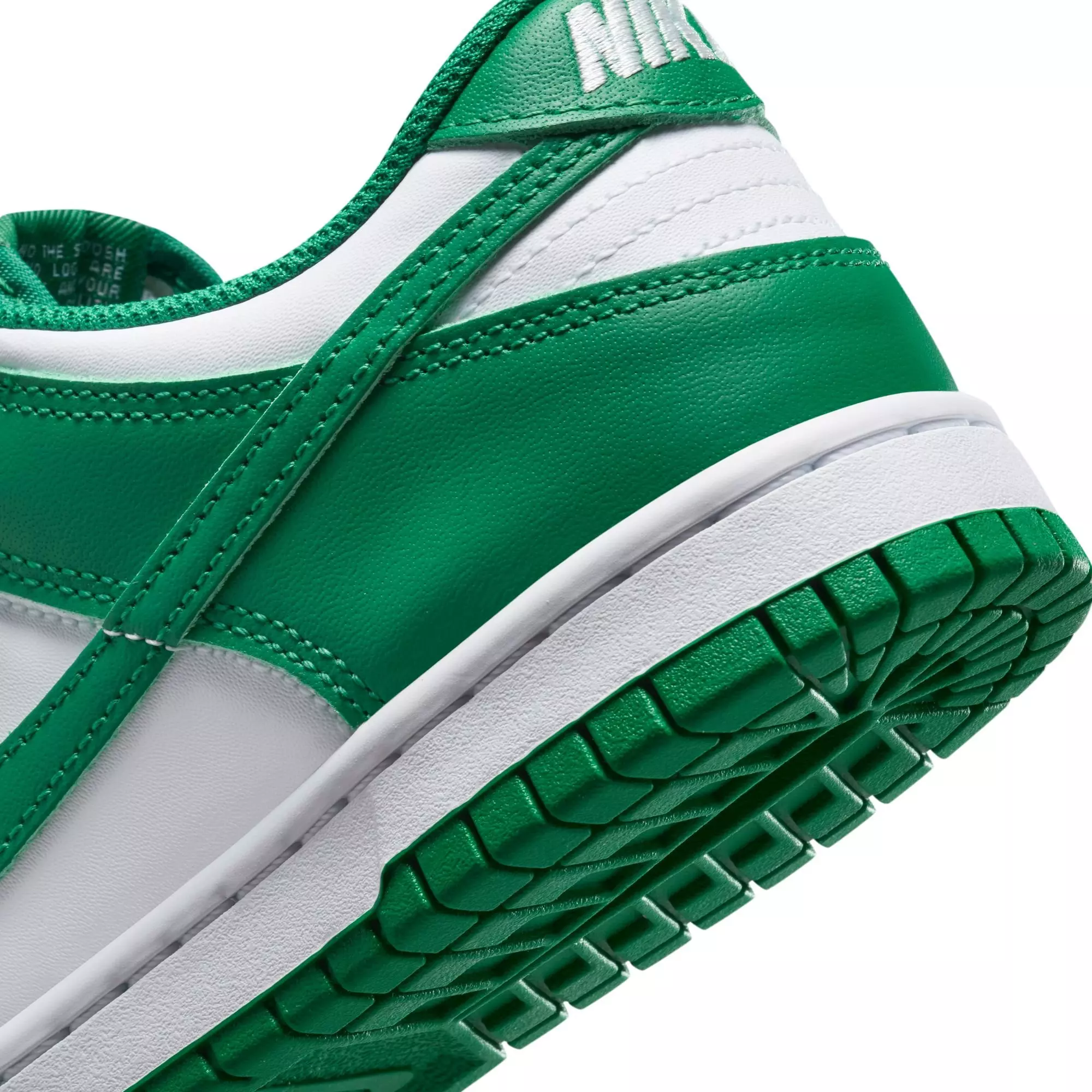 Nike Dunk Low "White/Malachite" Grade School Boys' Shoe - GREEN/WHITE