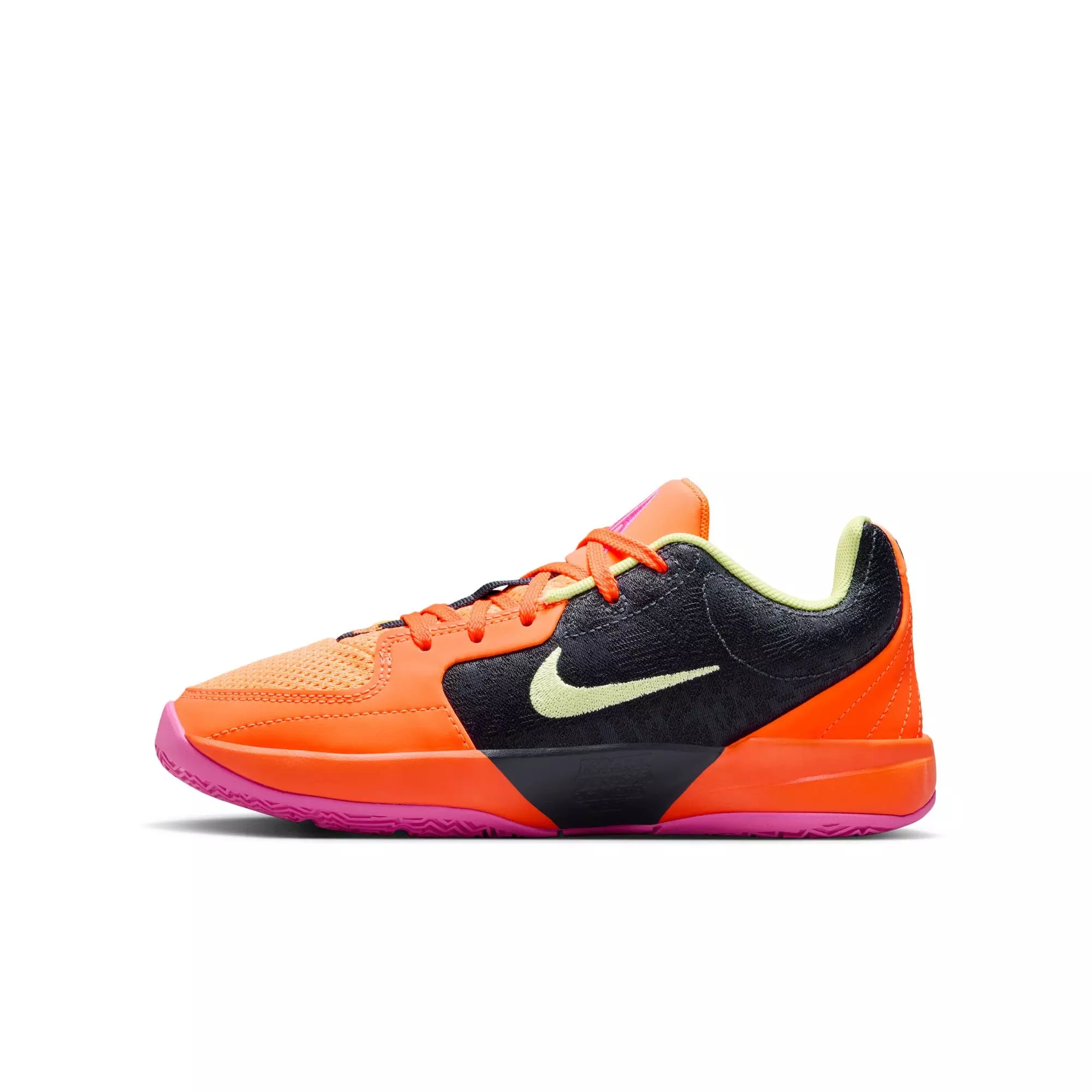 Nike Ja 2 "Poison Dart Frog" Grade School Kids' Basketball Shoe - OBSIDIAN/LT LEMON TWIST/TOTAL ORANGE