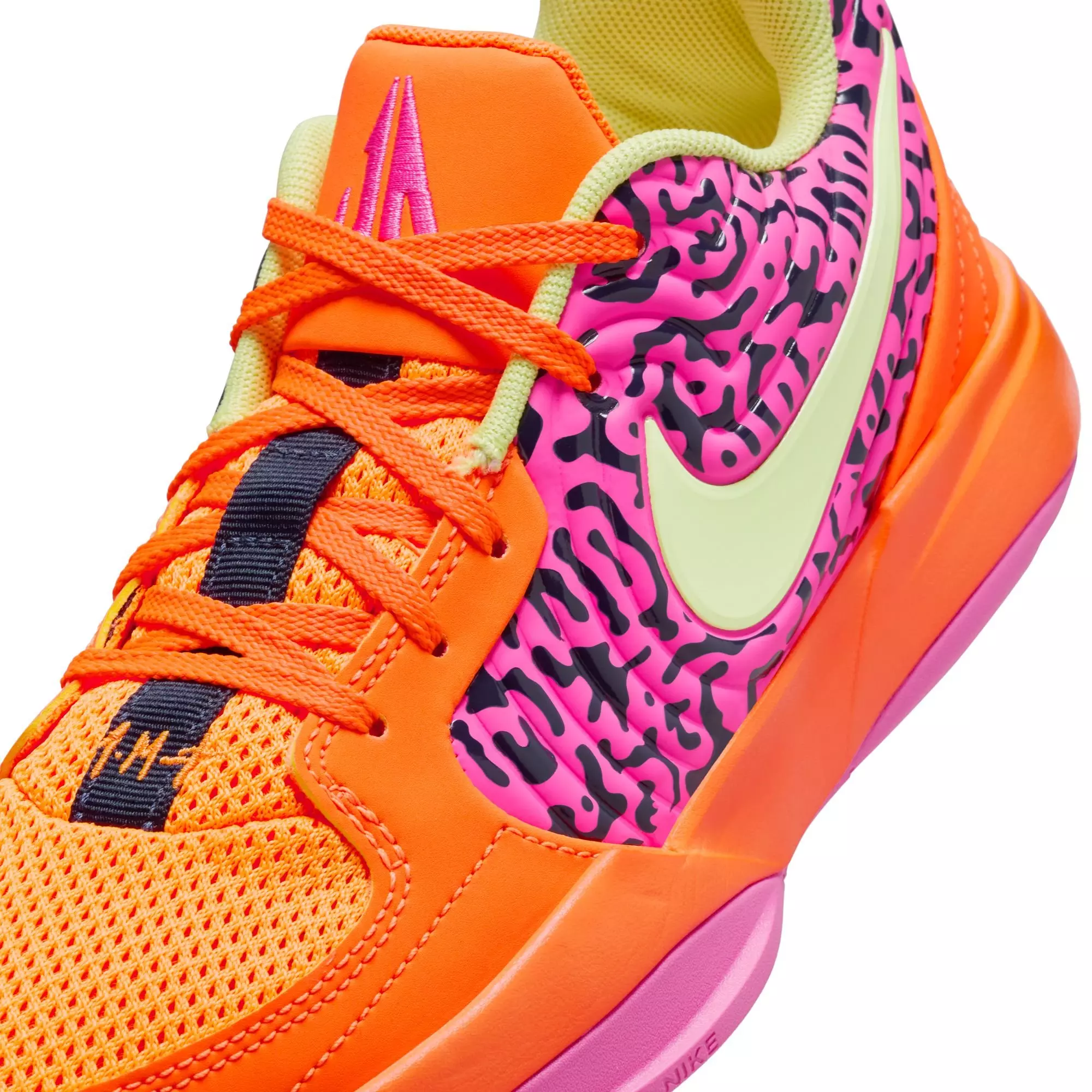 Nike Ja 2 "Poison Dart Frog" Grade School Kids' Basketball Shoe - OBSIDIAN/LT LEMON TWIST/TOTAL ORANGE