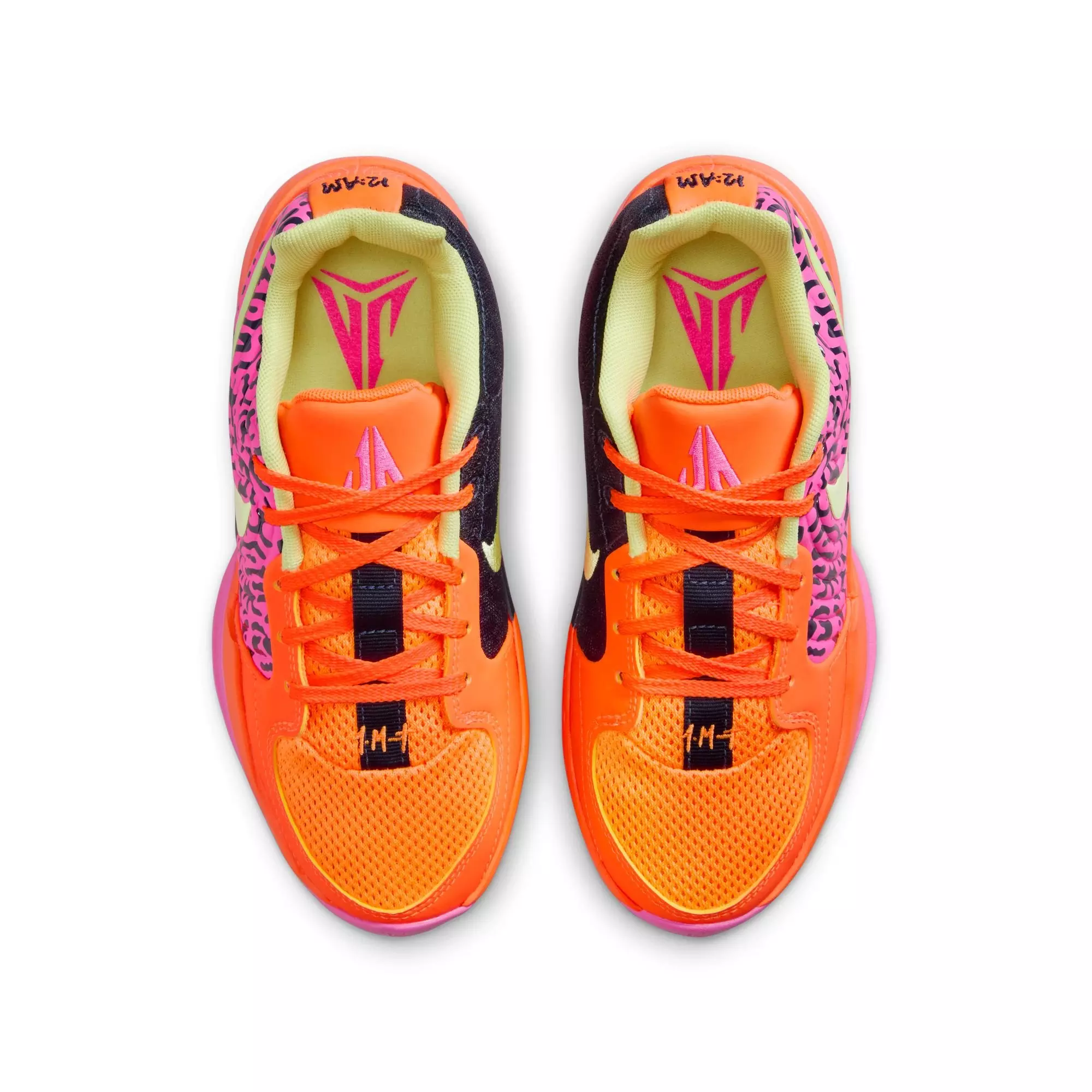 Nike Ja 2 "Poison Dart Frog" Grade School Kids' Basketball Shoe - OBSIDIAN/LT LEMON TWIST/TOTAL ORANGE