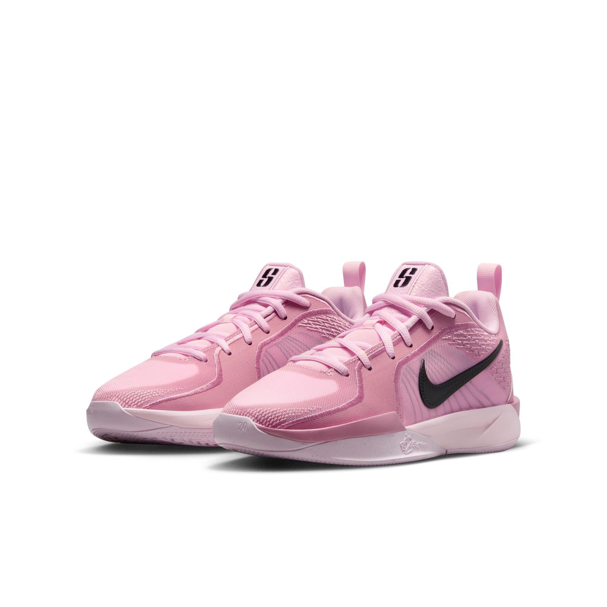 Nike Sabrina 2 "Triple Double" Grade School Kids' Basketball Shoe - PINK FOAM /BLACK/ELEMENTAL PINK Thumbnail View 3