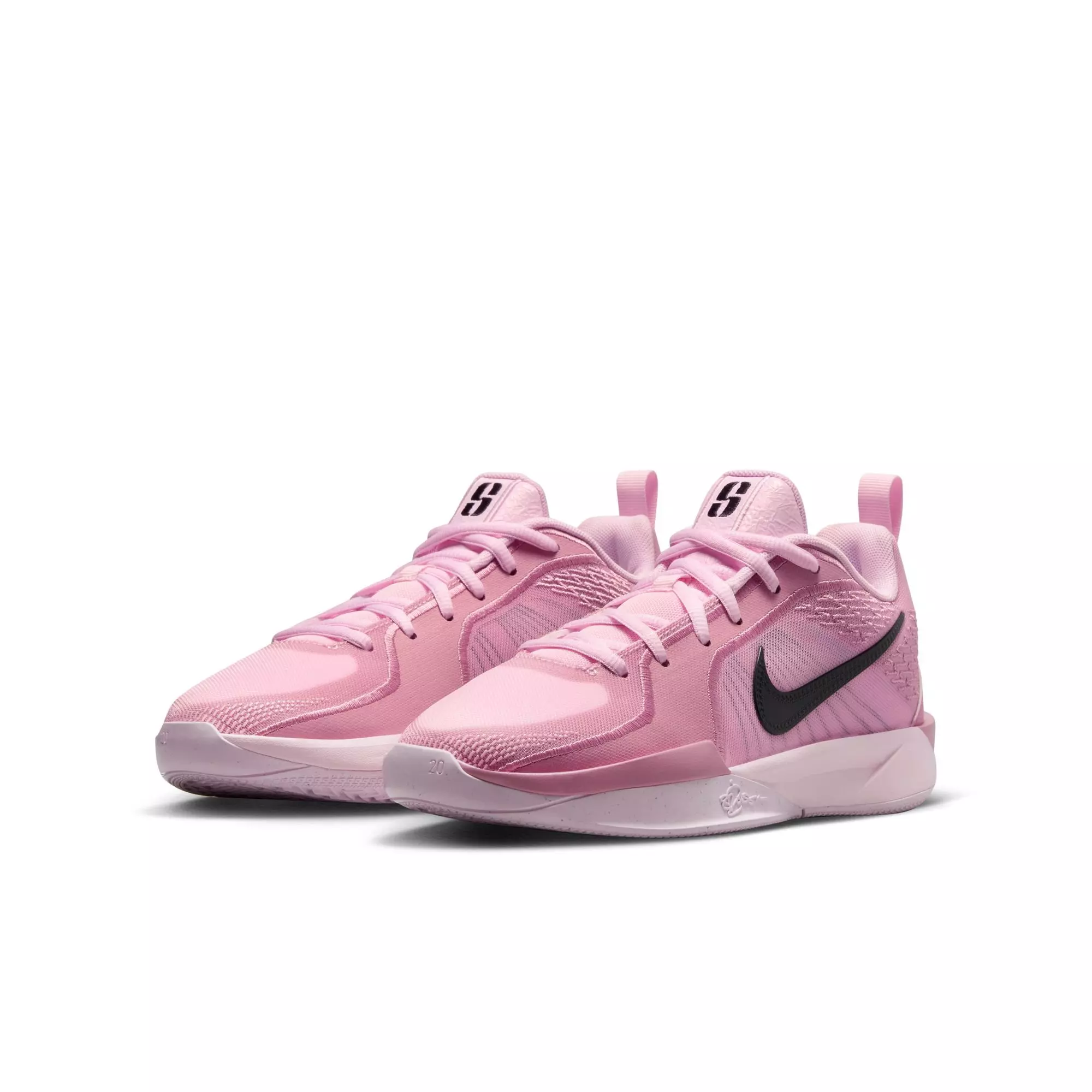 Nike Sabrina 2 "Triple Double" Grade School Kids' Basketball Shoe - PINK FOAM /BLACK/ELEMENTAL PINK
