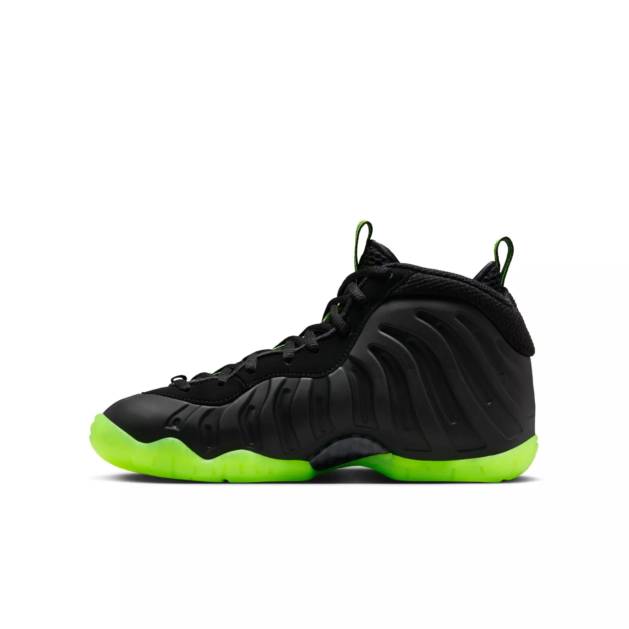 Nike Little Posite One "Black Volt" Grade School Kids' Shoe - BLACK/VOLT