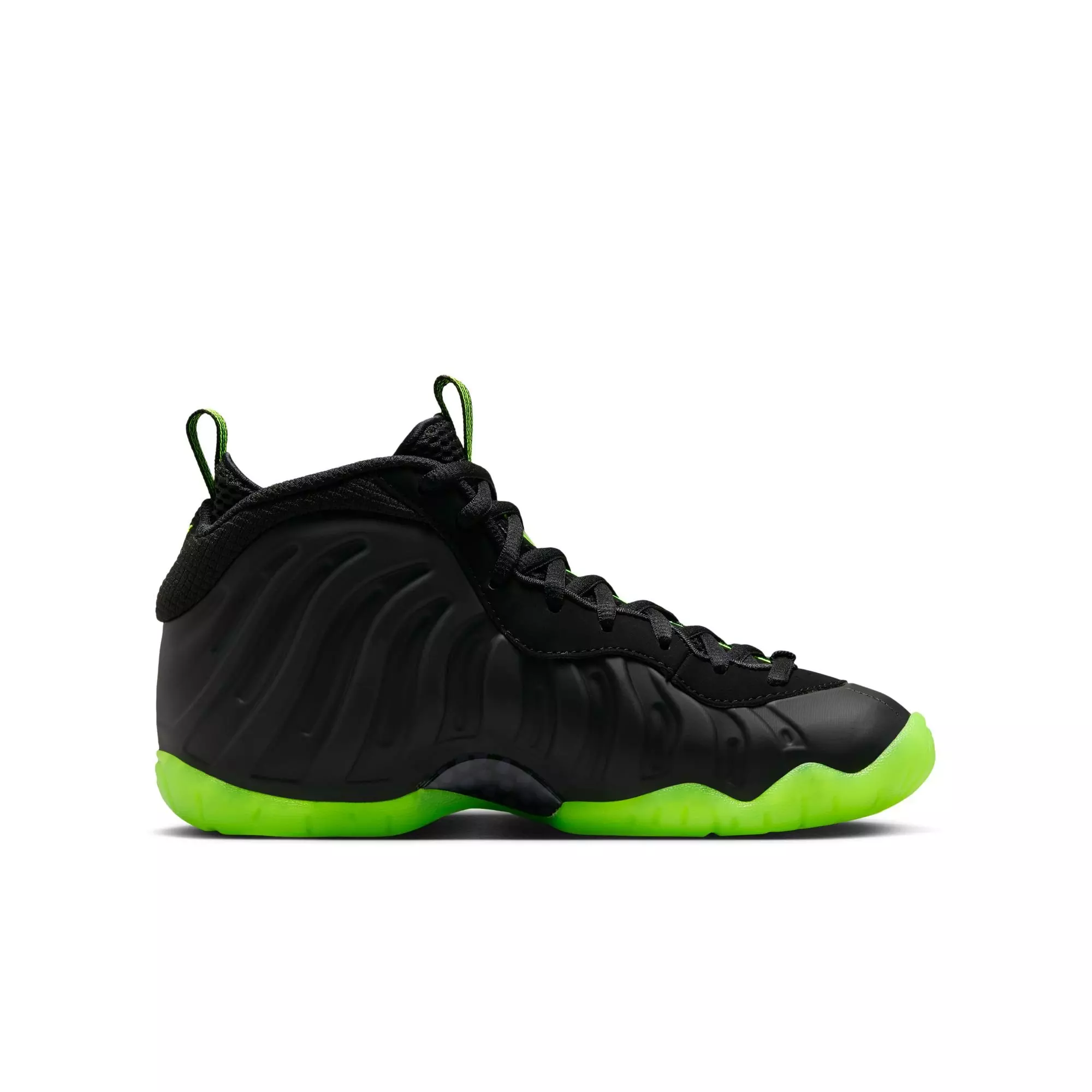 Nike Little Posite One "Black Volt" Grade School Kids' Shoe - BLACK/VOLT