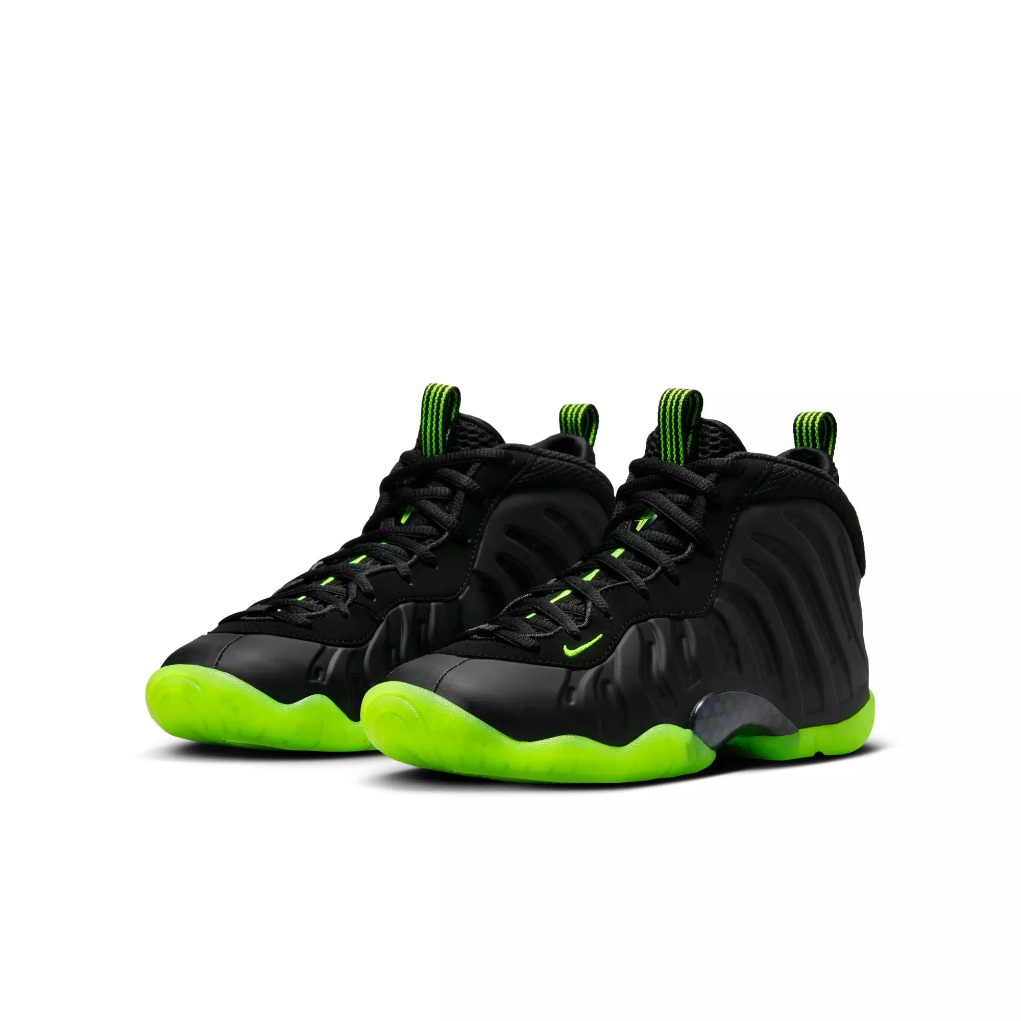Nike Little Posite One "Black Volt" Grade School Kids' Shoe - BLACK/VOLT
