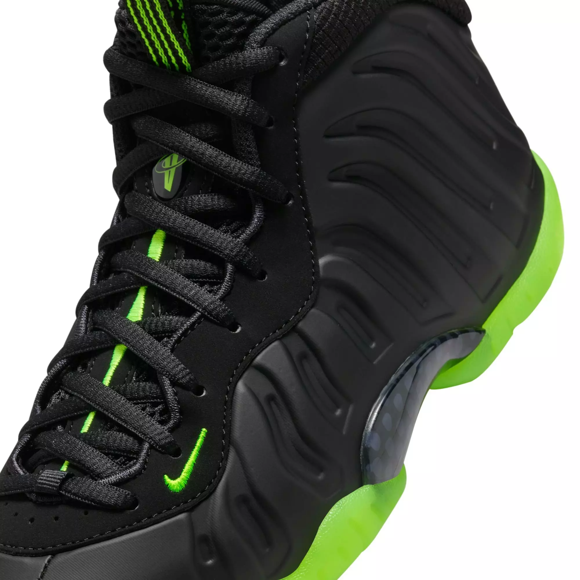 Nike Little Posite One "Black Volt" Grade School Kids' Shoe - BLACK/VOLT