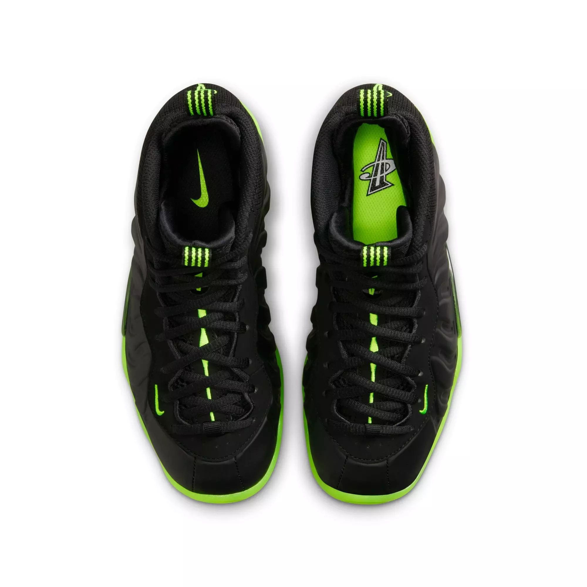 Nike Little Posite One "Black Volt" Grade School Kids' Shoe - BLACK/VOLT