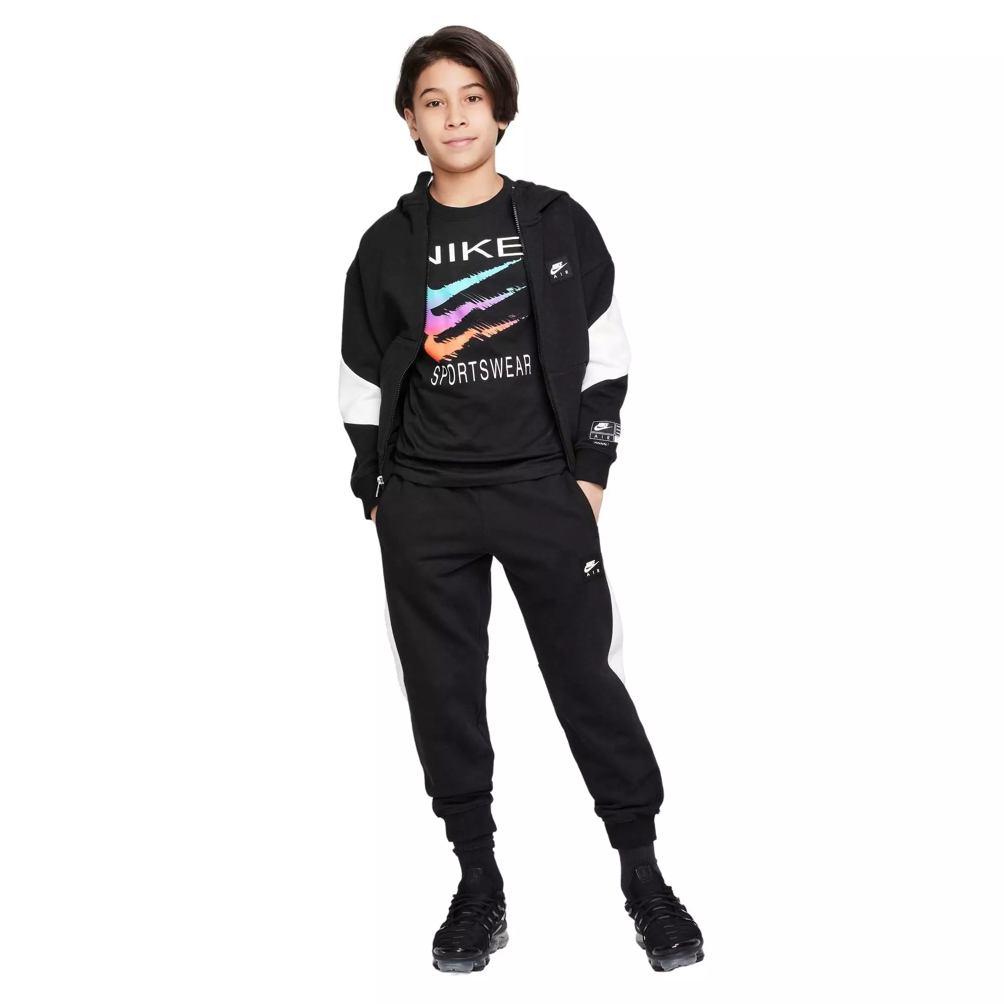 Nike Big Boys' Sportswear Brand Mark Tee - BLACK