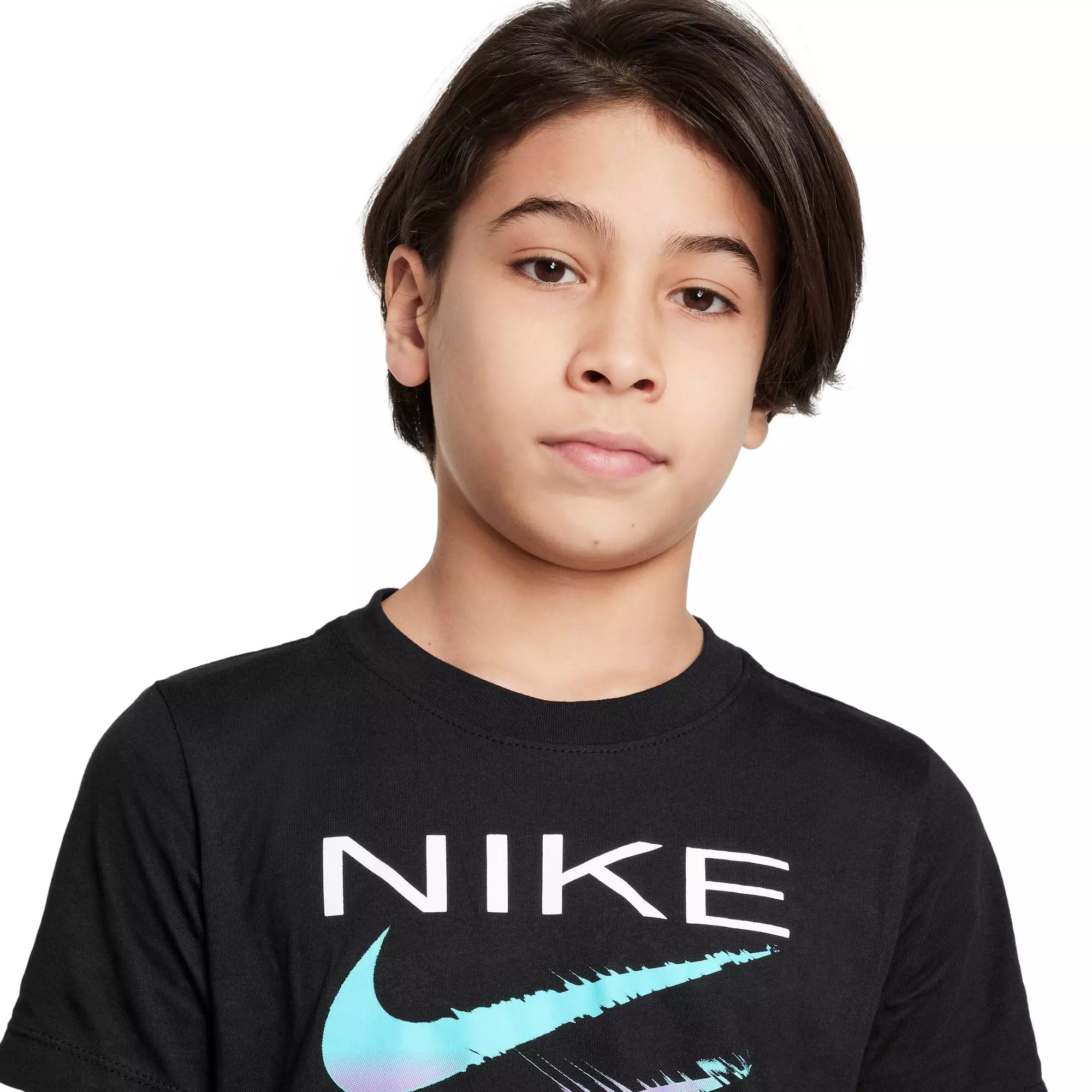 Nike Big Boys' Sportswear Brand Mark Tee - BLACK