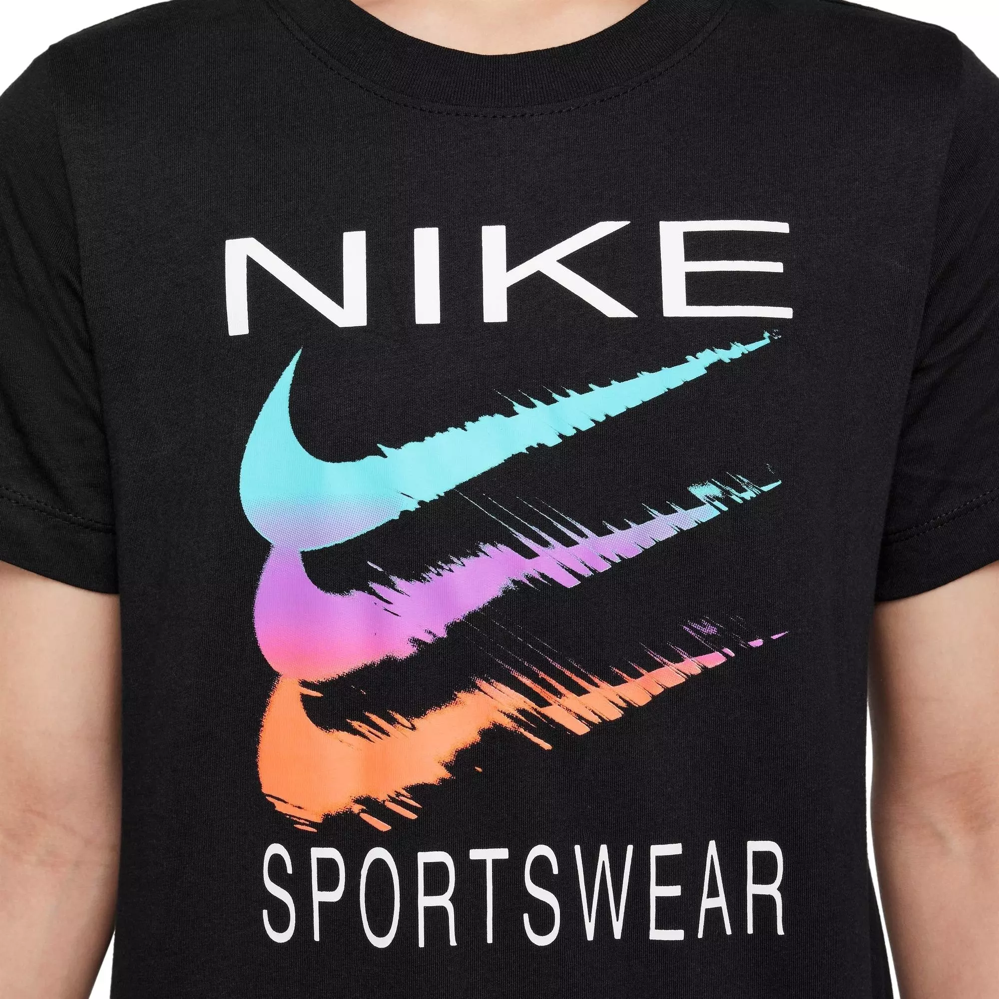 Nike Big Boys' Sportswear Brand Mark Tee - BLACK
