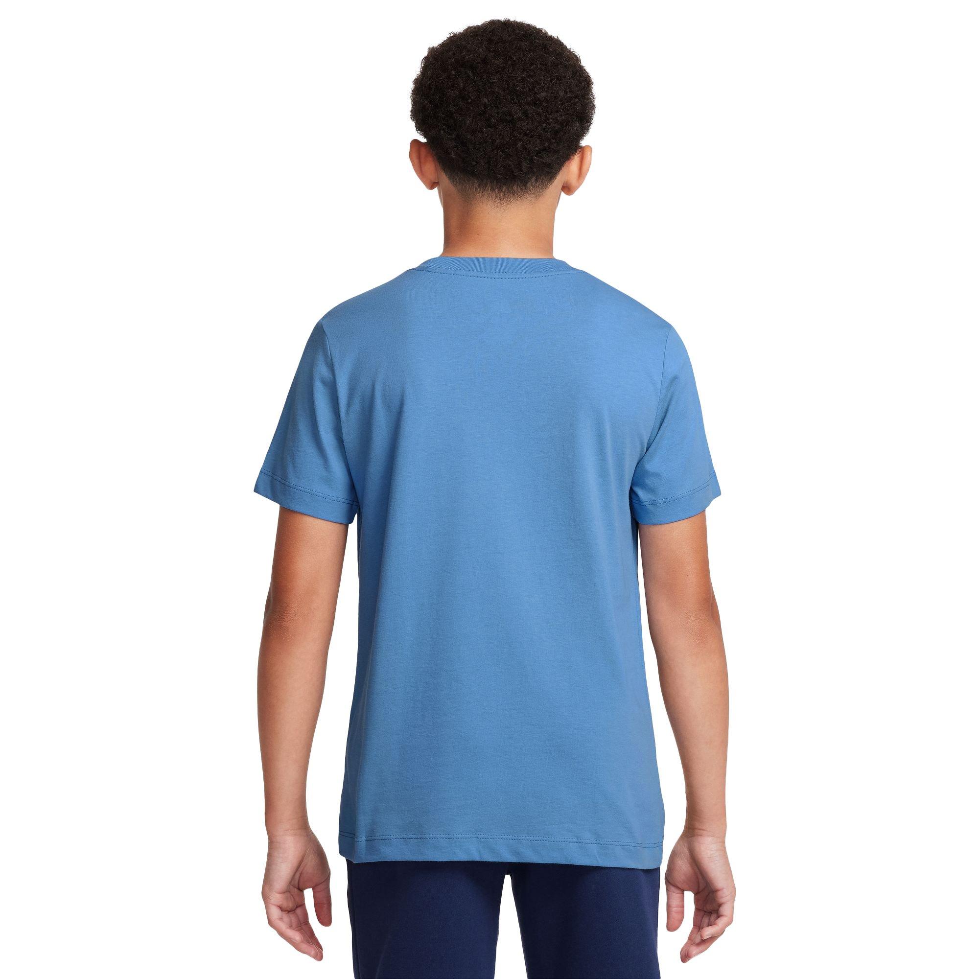 Nike Sportswear Big Boys' Blue Tee