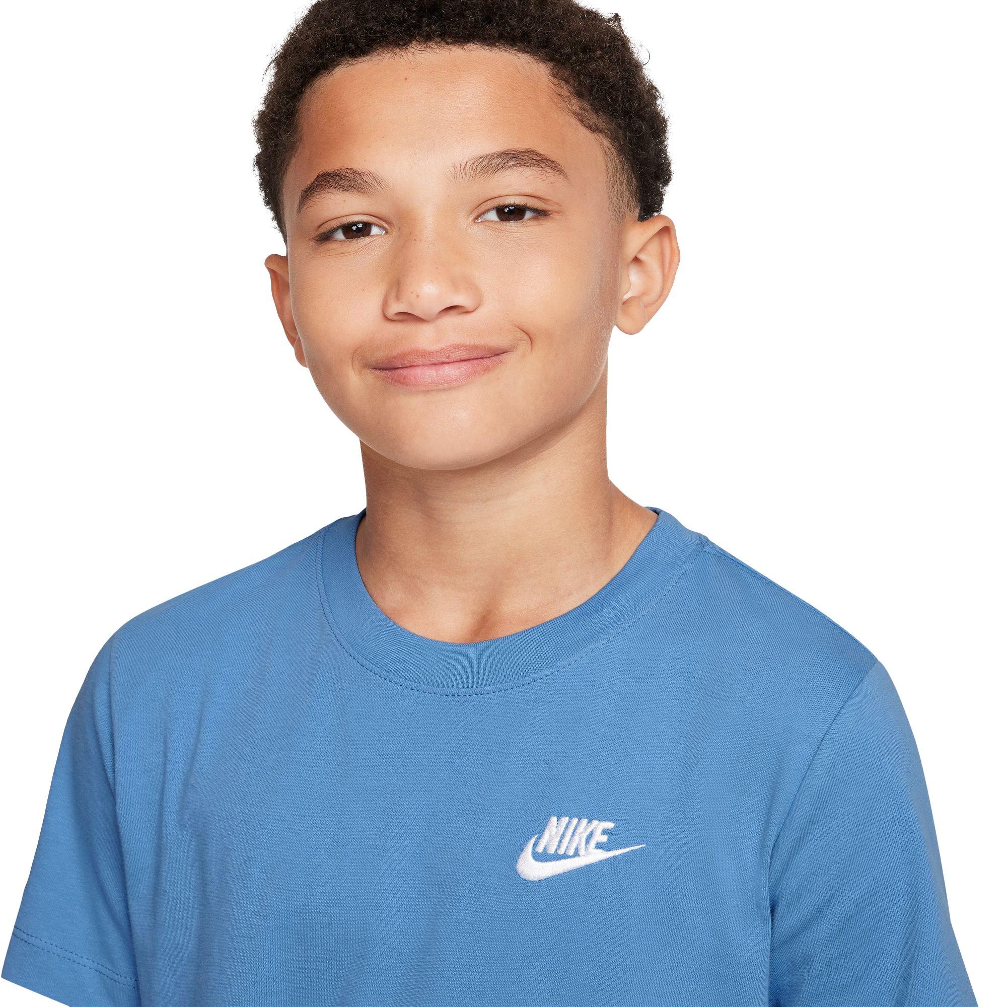Nike Sportswear Big Boys' Blue Tee