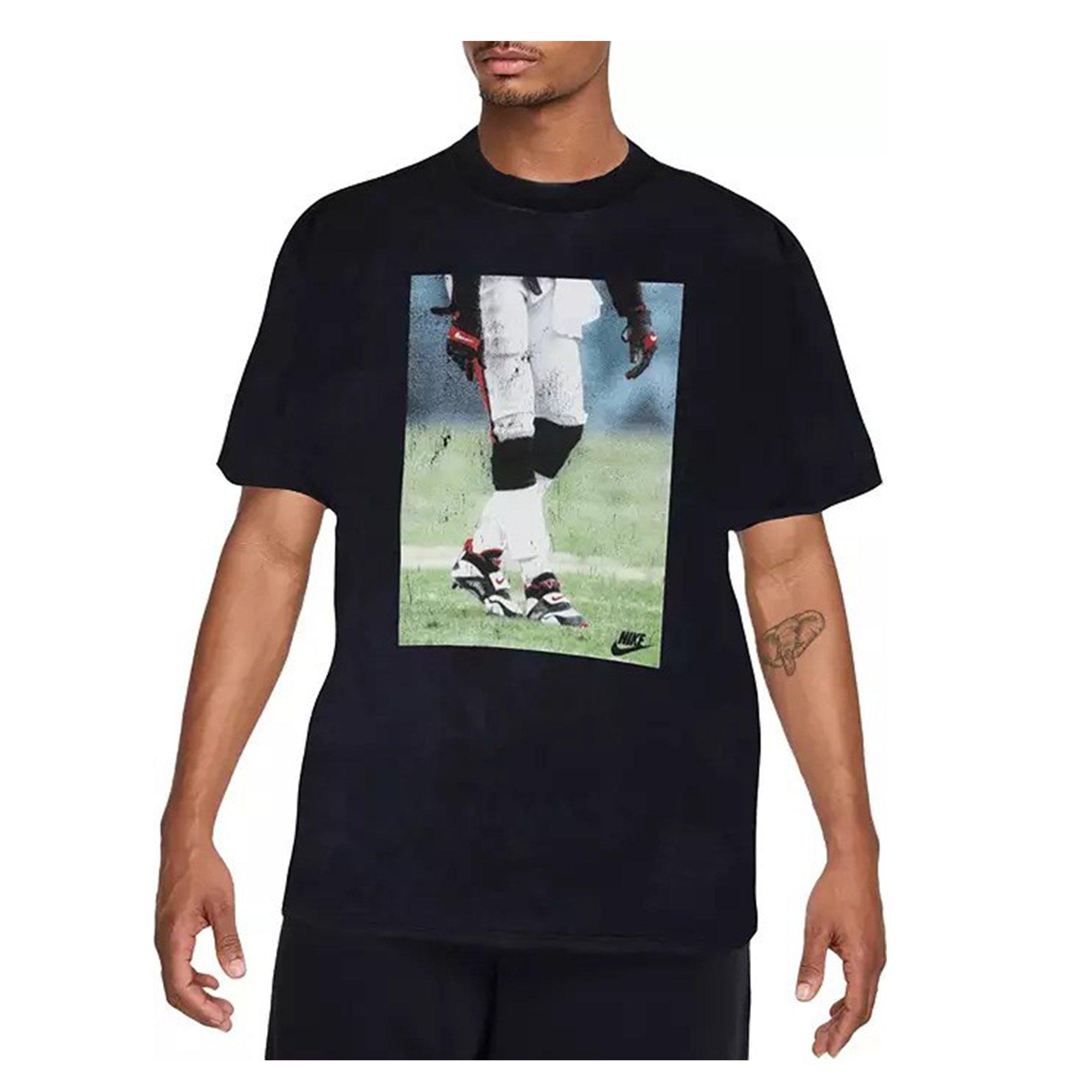 Nike Men's Max90 Football Tee - Black - BLACK Thumbnail View 1