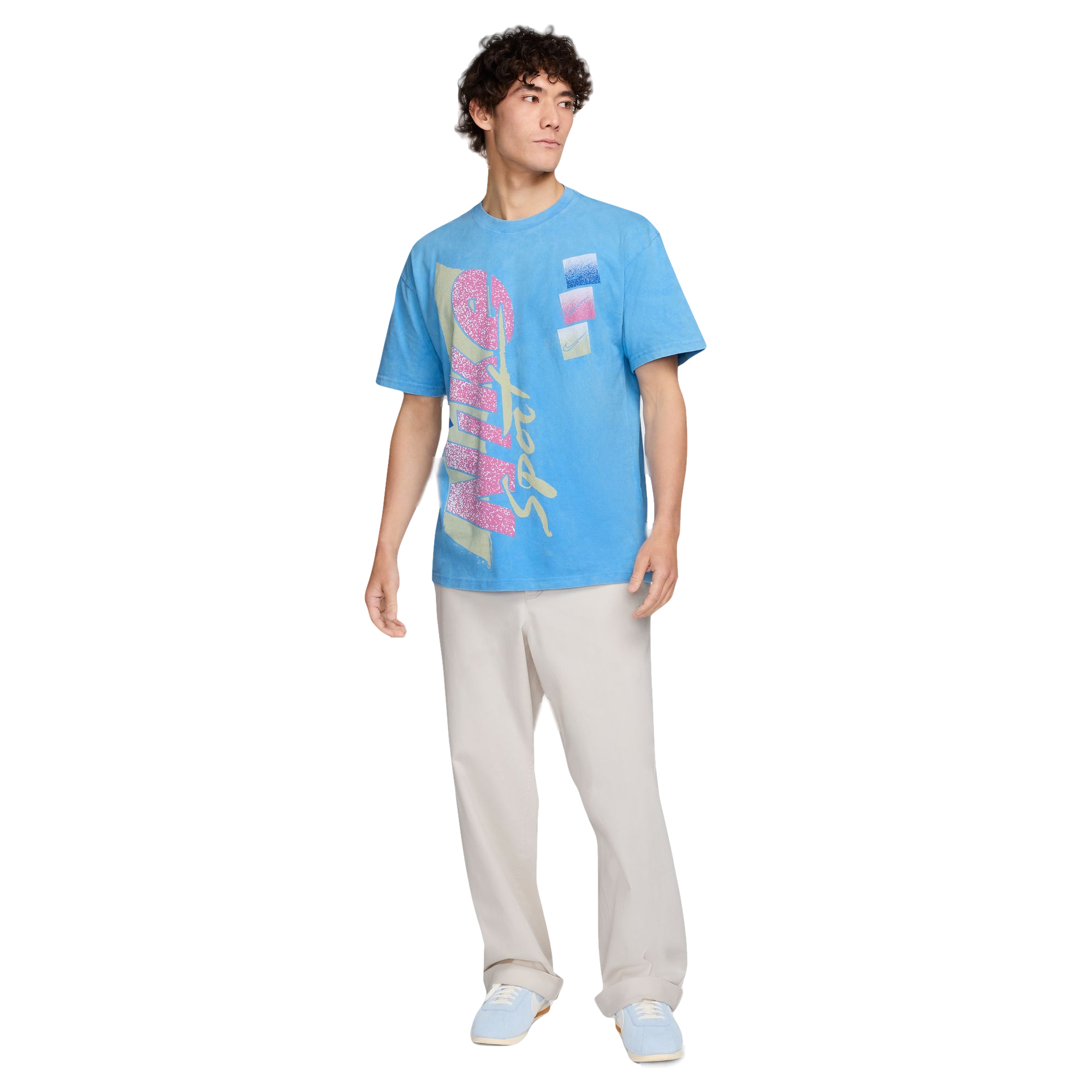 Nike Men's Sportswear Max90 Tee - Blue - BLUE Thumbnail View 4