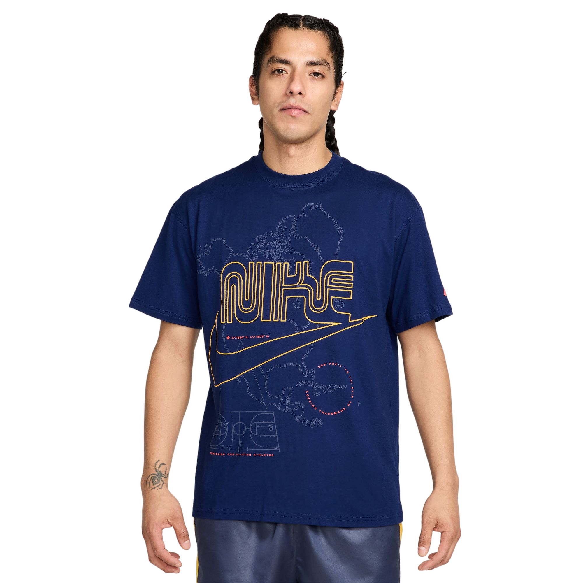 Nike Men's Sportswear Max90 Graphic Tee - Blue - BLUE Thumbnail View 1
