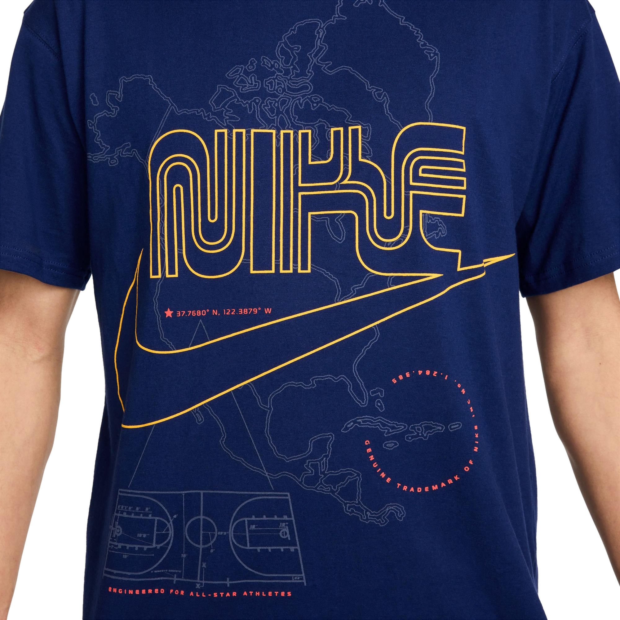 Nike Men's Sportswear Max90 Tee-Blue - BLUE Thumbnail View 4