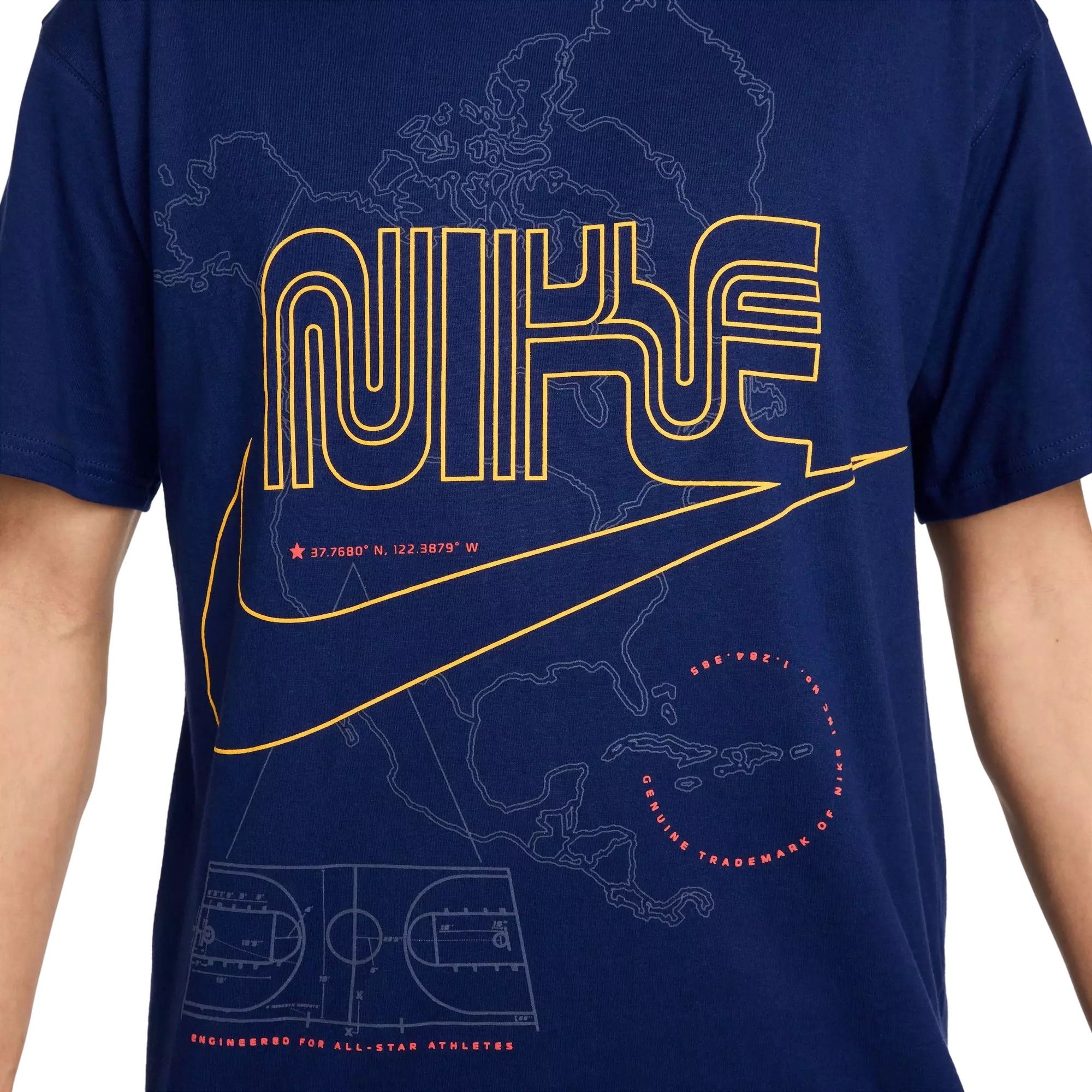 Nike Men's Sportswear Max90 Tee-Blue - BLUE