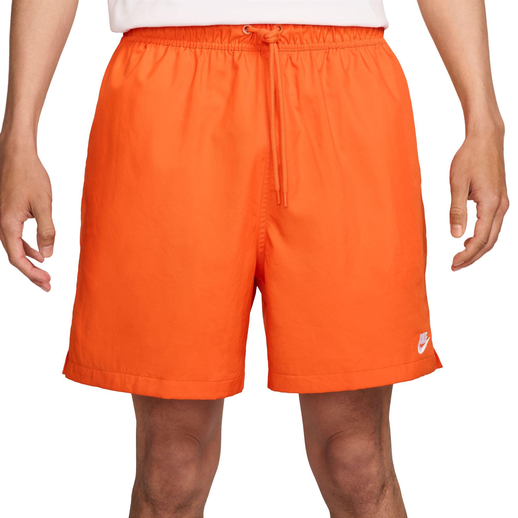 Nike Men's Club Flow Woven Shorts-Orange - ORANGE